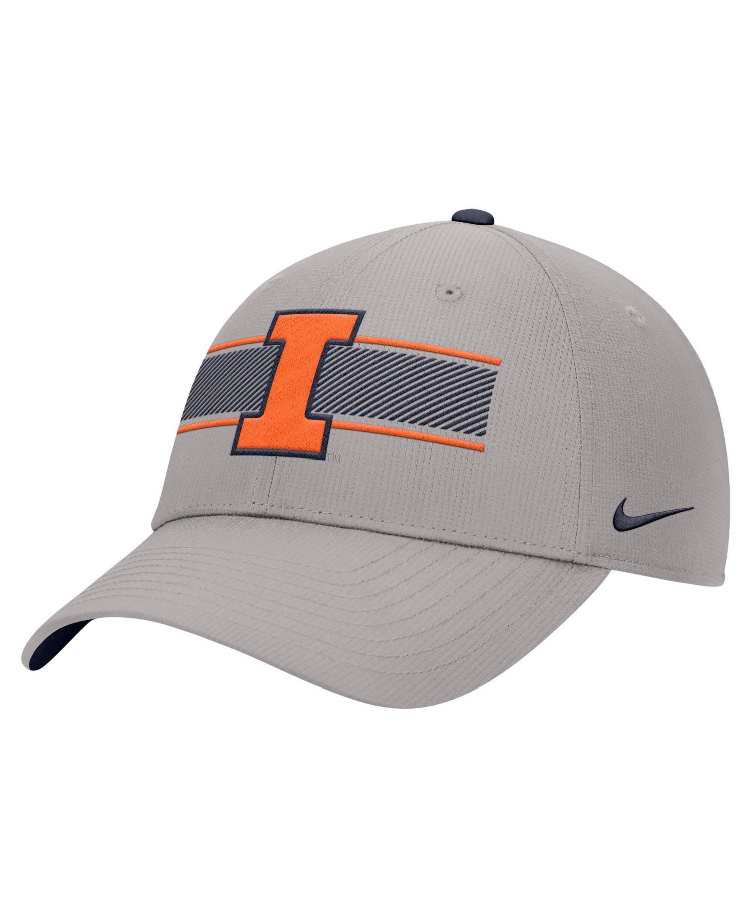 Men's Gray Illinois Fighting Illini Ripstop Dri-FIT Adjustable Hat