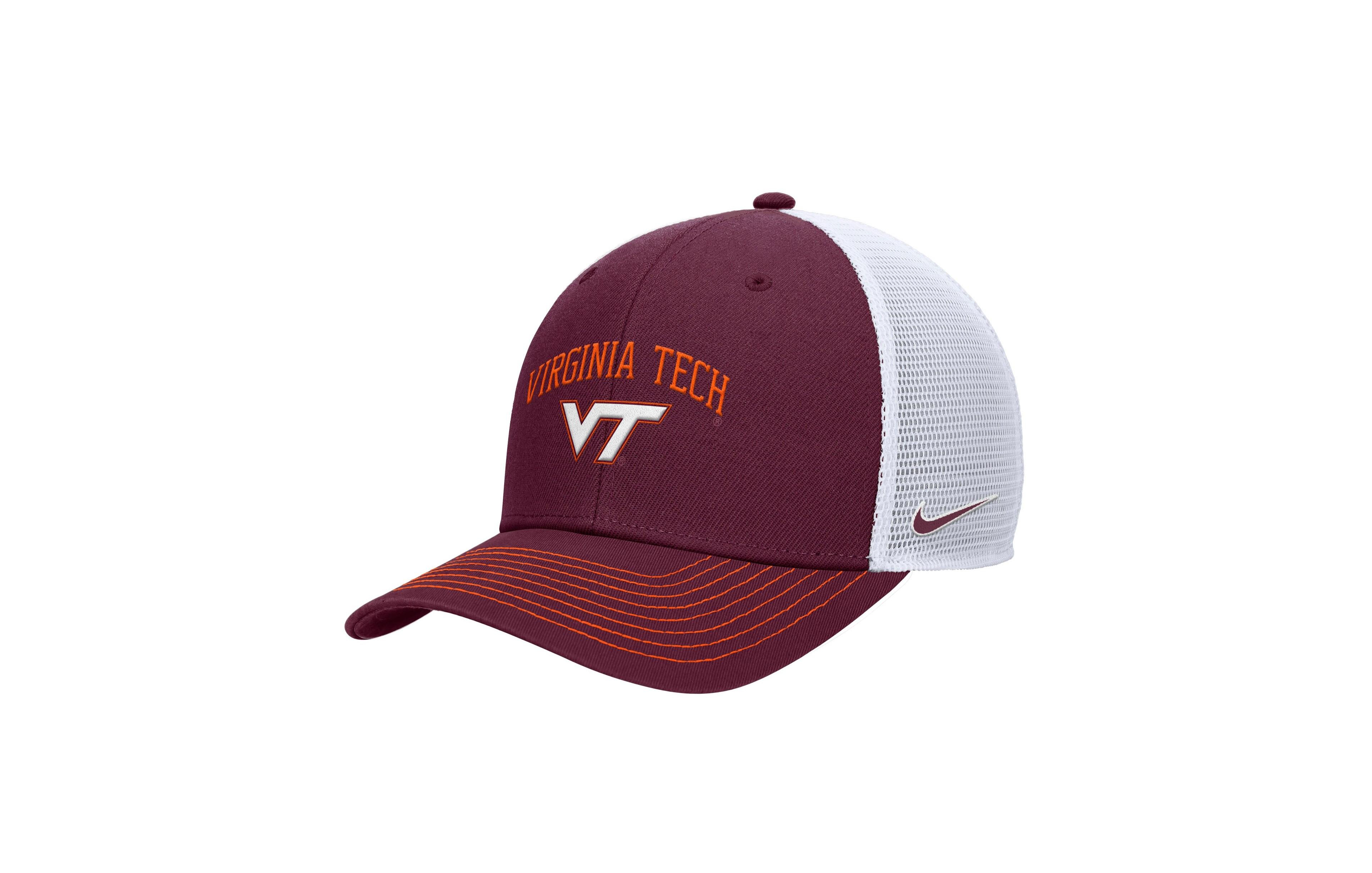 Nike Virginia Tech Hokies Adjustable Mesh Heritage86 Trucker Hat