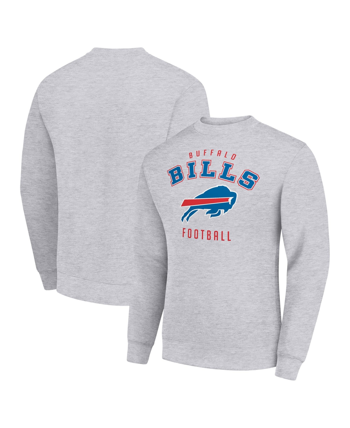 Starter Men's Buffalo Bills Crewneck Pullover Sweatshirt - Heather Gray