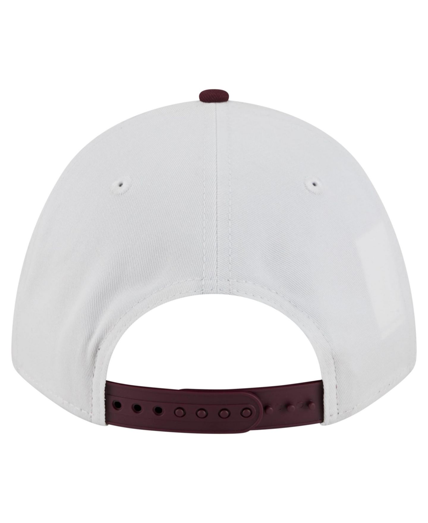 Мужская кепка New Era White/Maroon Arizona State Sun Devils Arch Two-Tone Rope 9FORTY A-Frame M-Crown Adjustable Hat — фото 4
