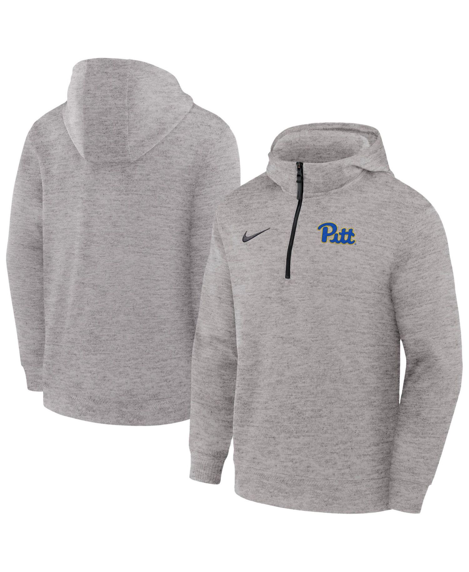 Men's Gray Pitt Panthers Coaches Dri-FIT Half-Zip Hoodie