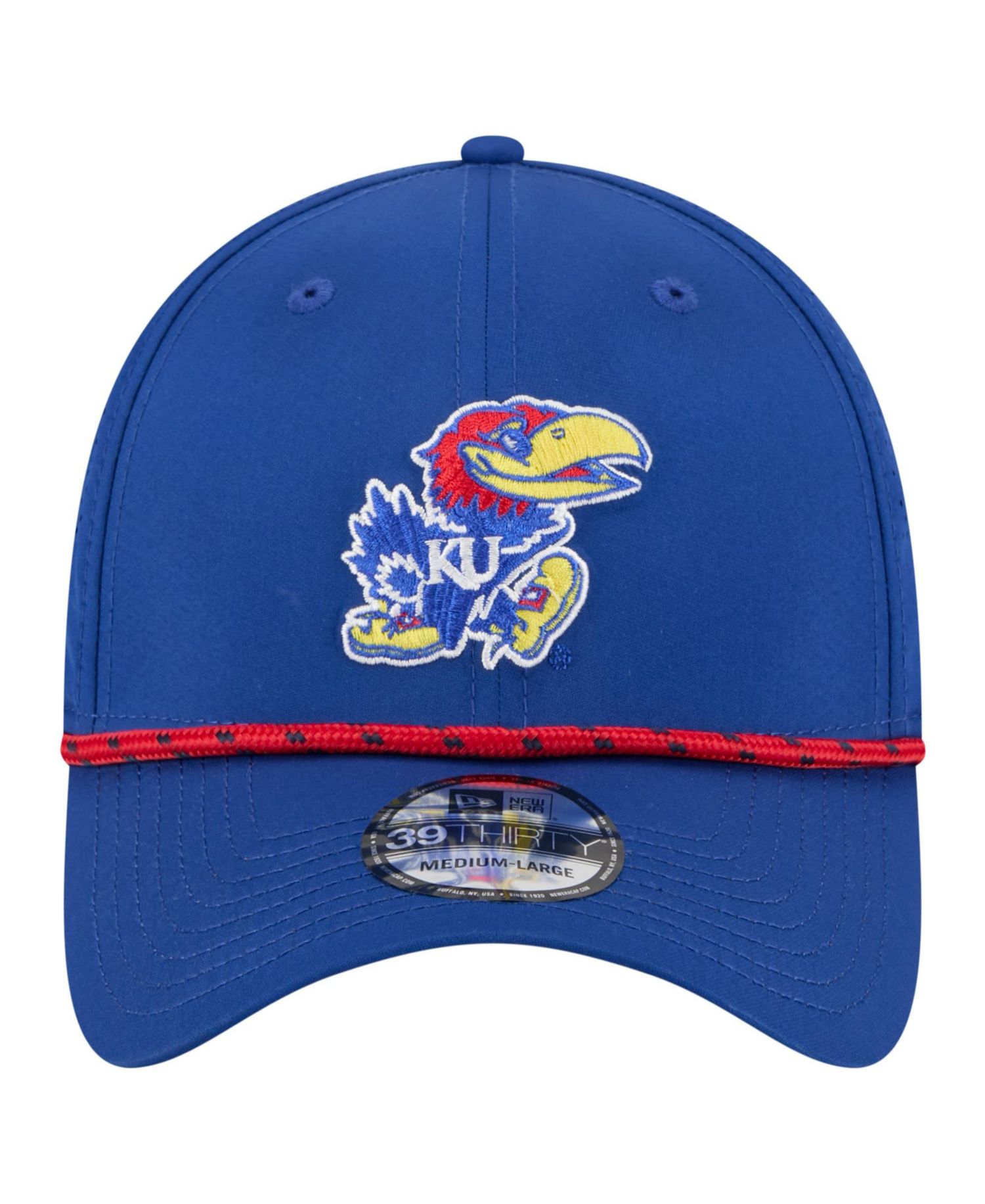 Men's Royal Kansas Jayhawks Rope 39THIRTY Flex Hat
