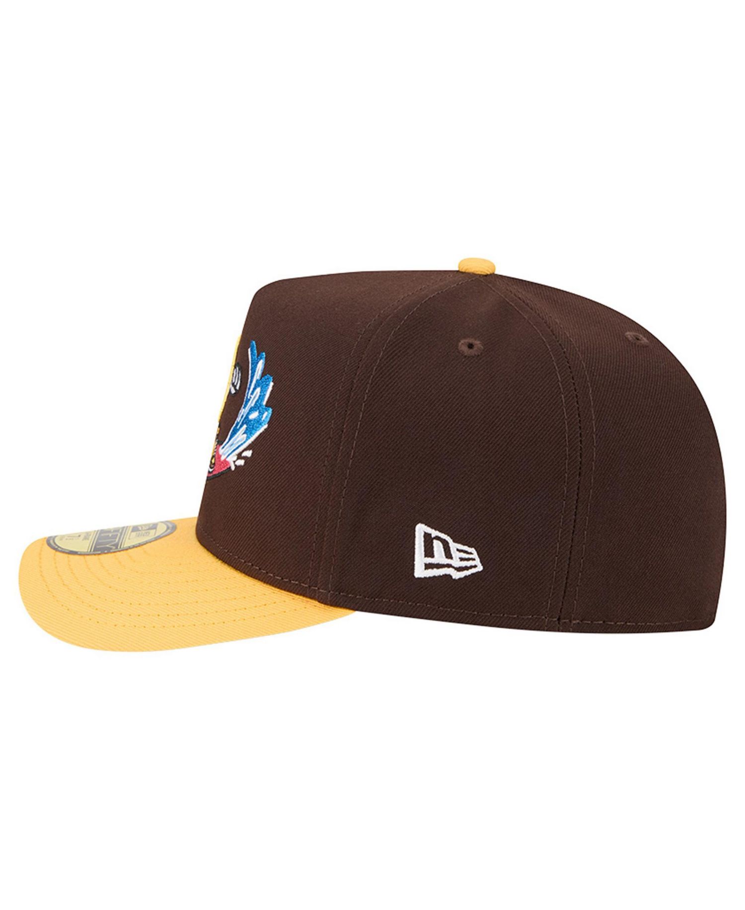 Men's Dark Brown/Yellow San Diego Padres Cartoon A-Frame 59FIFTY Fitted Hat