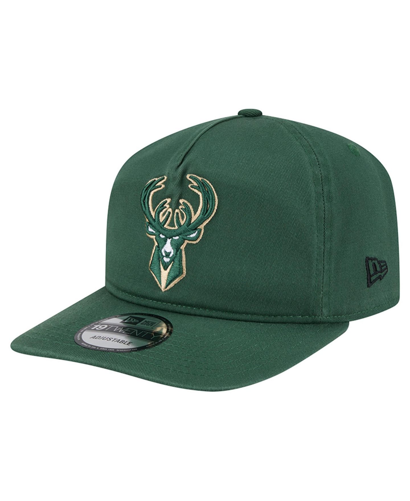 Мужская кепка New Era Hunter Green Milwaukee Bucks Cotton 19TWENTY Adjustable Hat — фото 1
