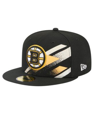 Men's Black Boston Bruins Faded Lines 59FIFTY Fitted Hat