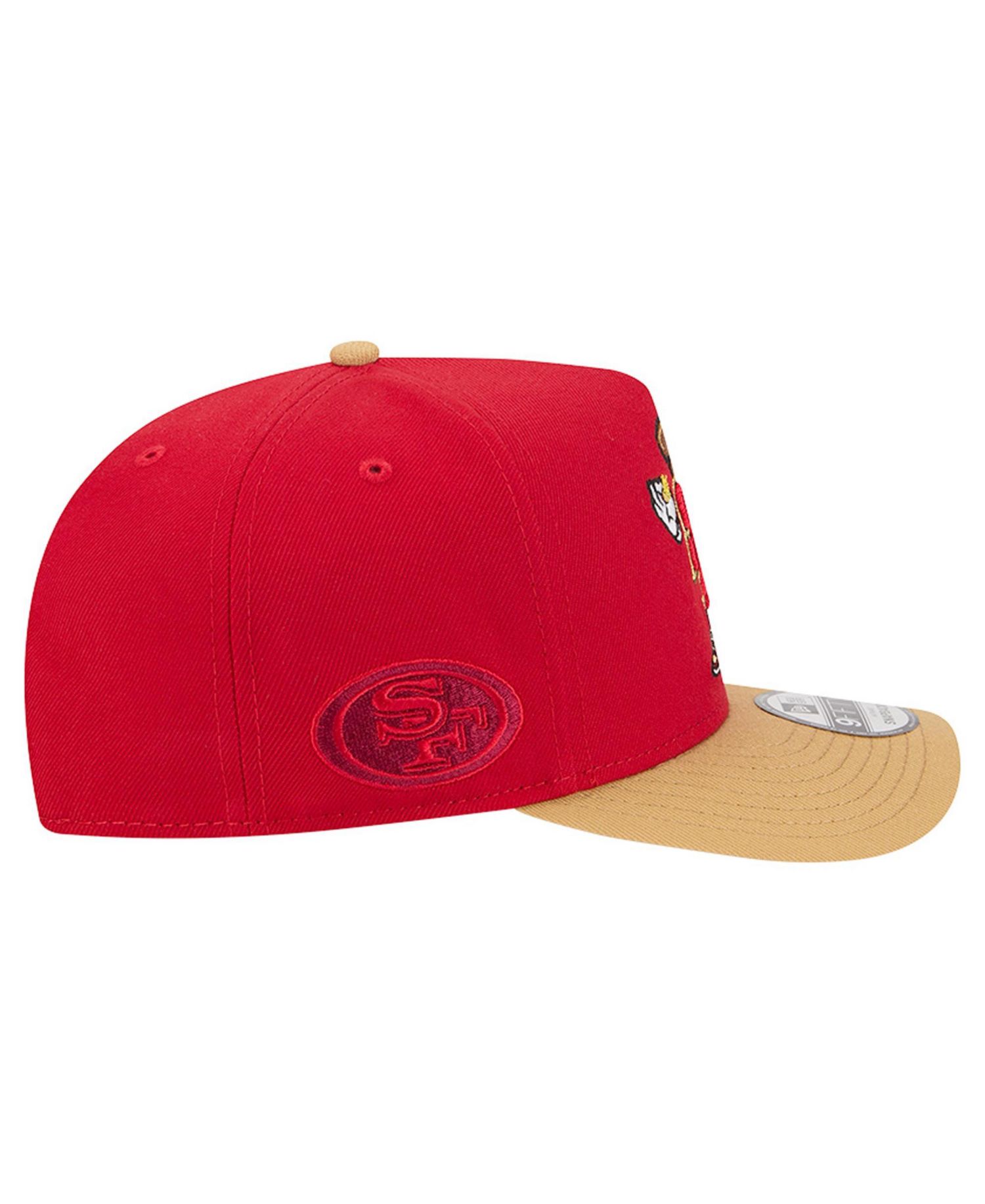 Men's Scarlet/Gold San Francisco 49ers Cartoon A-Frame 9FIFTY Snapback
