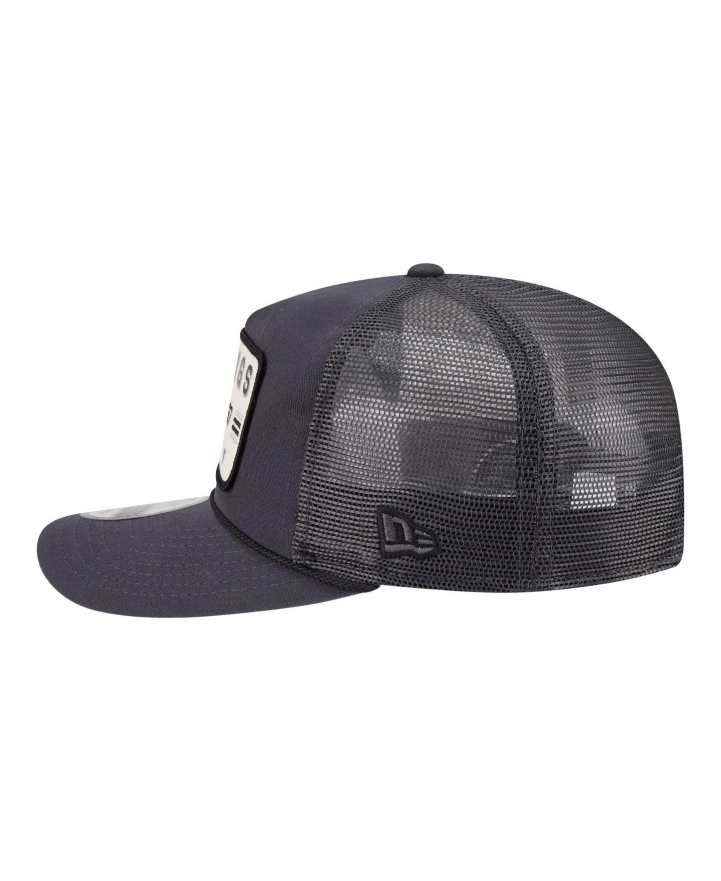 Мужская кепка New Era Charcoal Los Angeles Kings Washed Patch 19TWENTY Trucker Adjustable Hat — фото 6