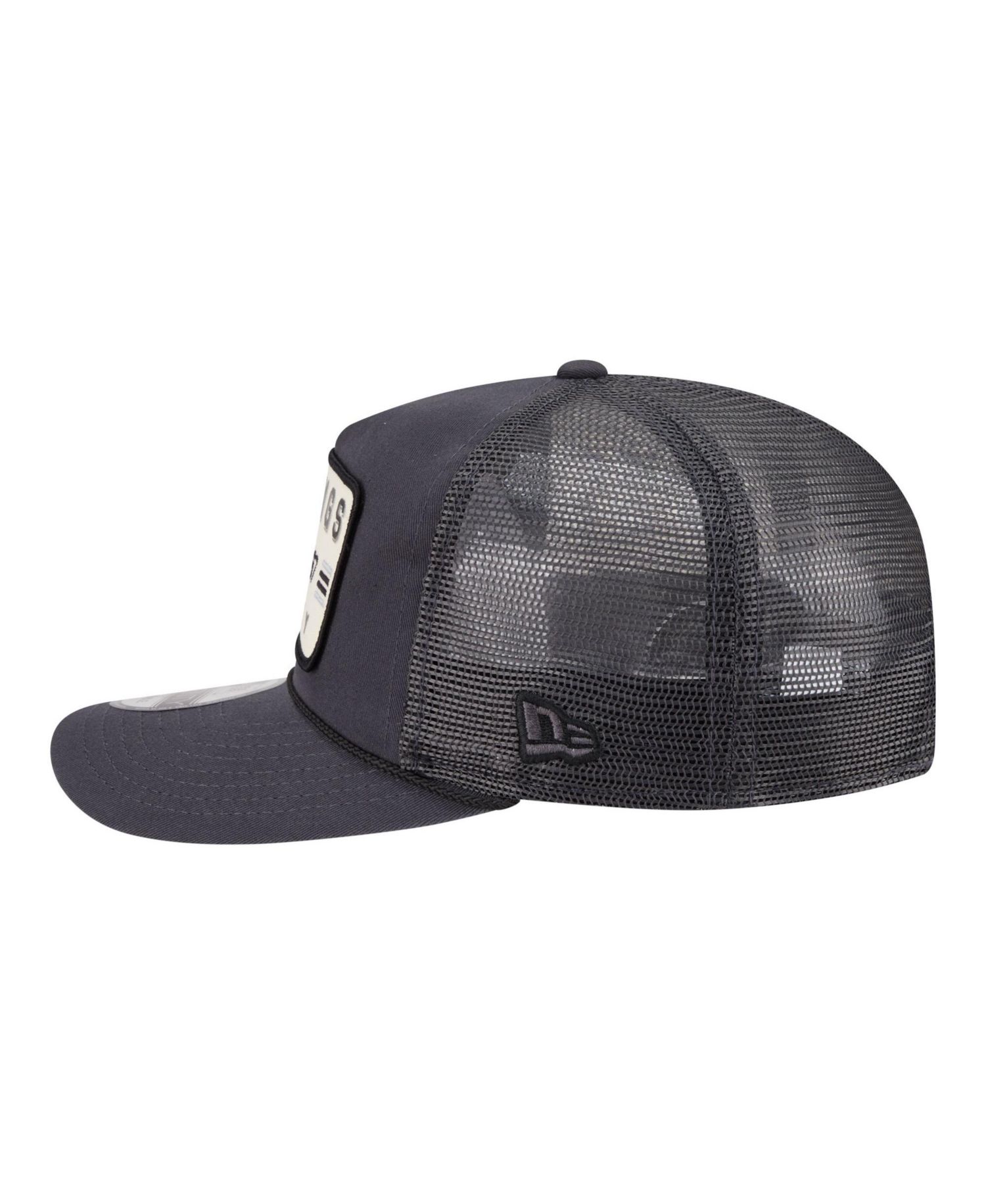 Men's Charcoal Los Angeles Kings Washed Patch 19TWENTY Trucker Adjustable Hat