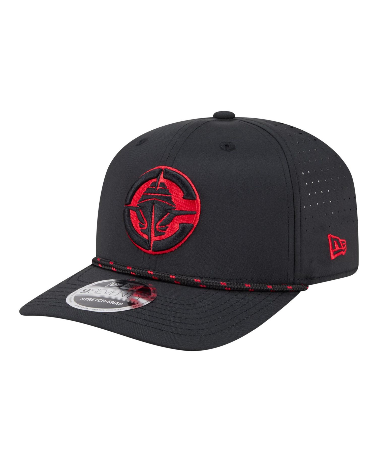 Men's Black LA Clippers Sport Rope Vented Stretch-Snap 9SEVENTY Hat