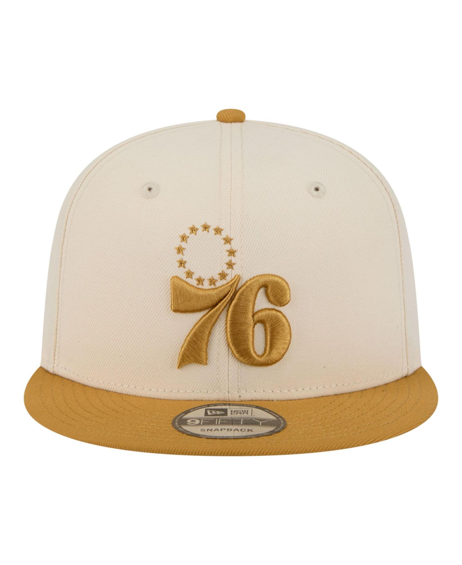 Men's Cream/Tan Philadelphia 76ers Two-Tone Color Pack 9FIFTY Snapback Hat