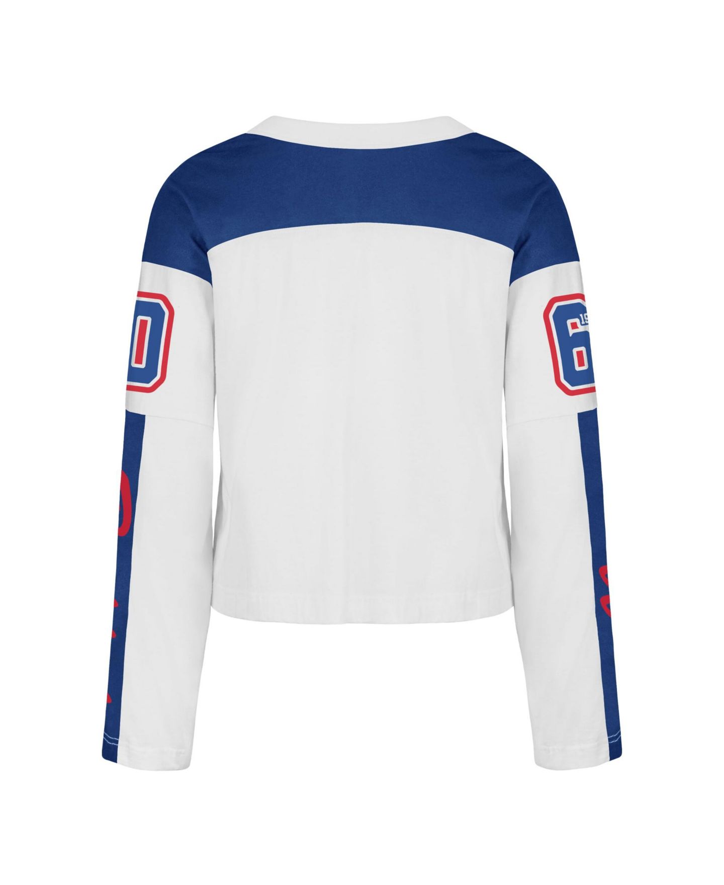 Женская футболка '47 Brand White Buffalo Bills Exclamation Metro V-Neck Long Sleeve Jersey — фото 3
