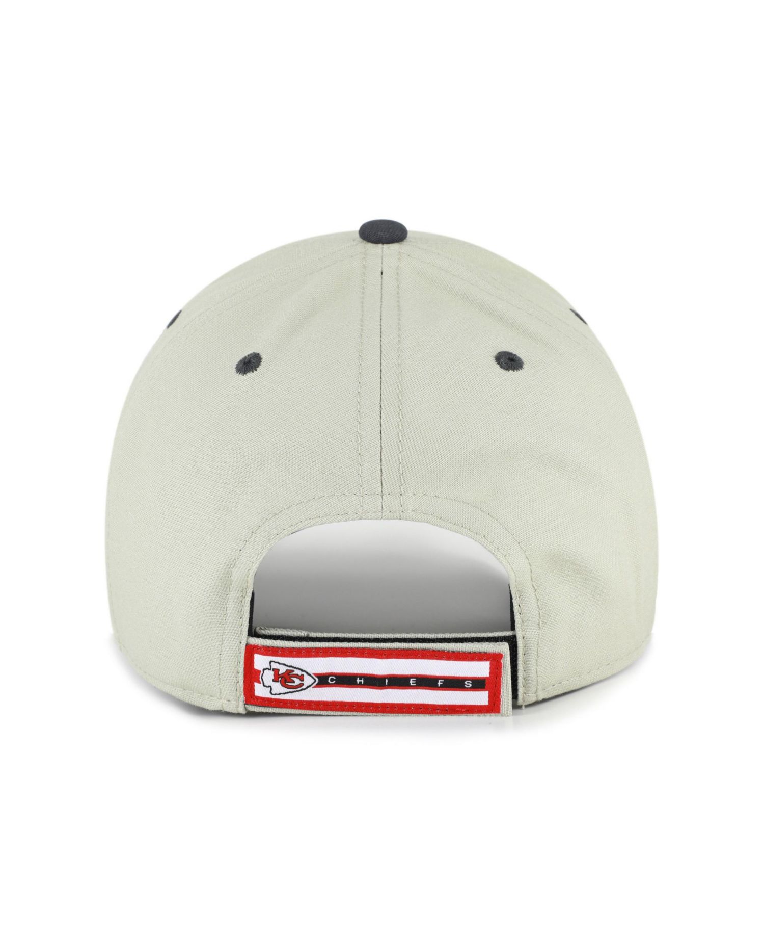 Men's '47 Gray/Black Kansas City Chiefs Half Block Text MVP Adjustable Hat