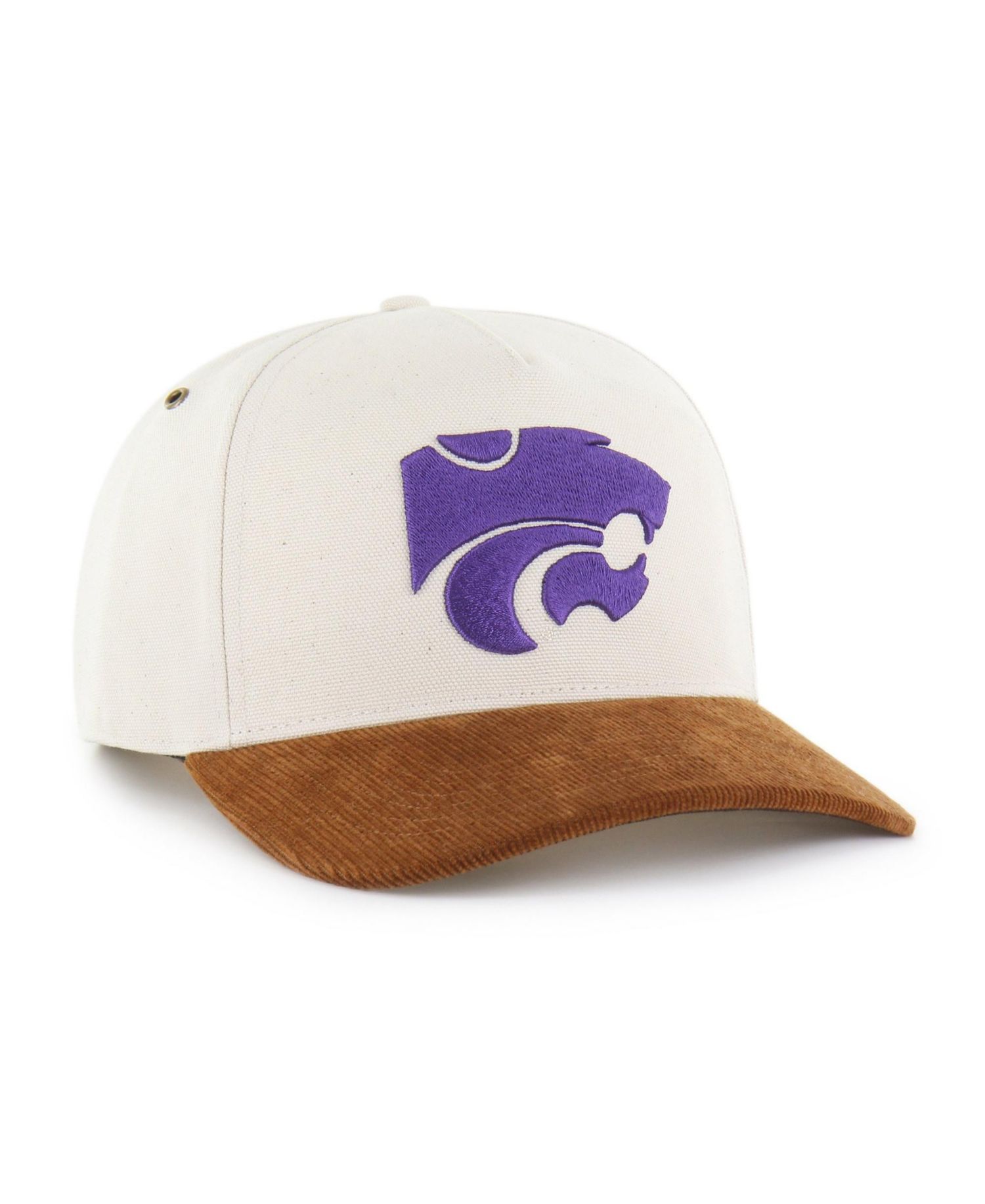 Men's Natural/Brown Kansas State Wildcats Undyed Relaxed Hitch Adjustable Hat