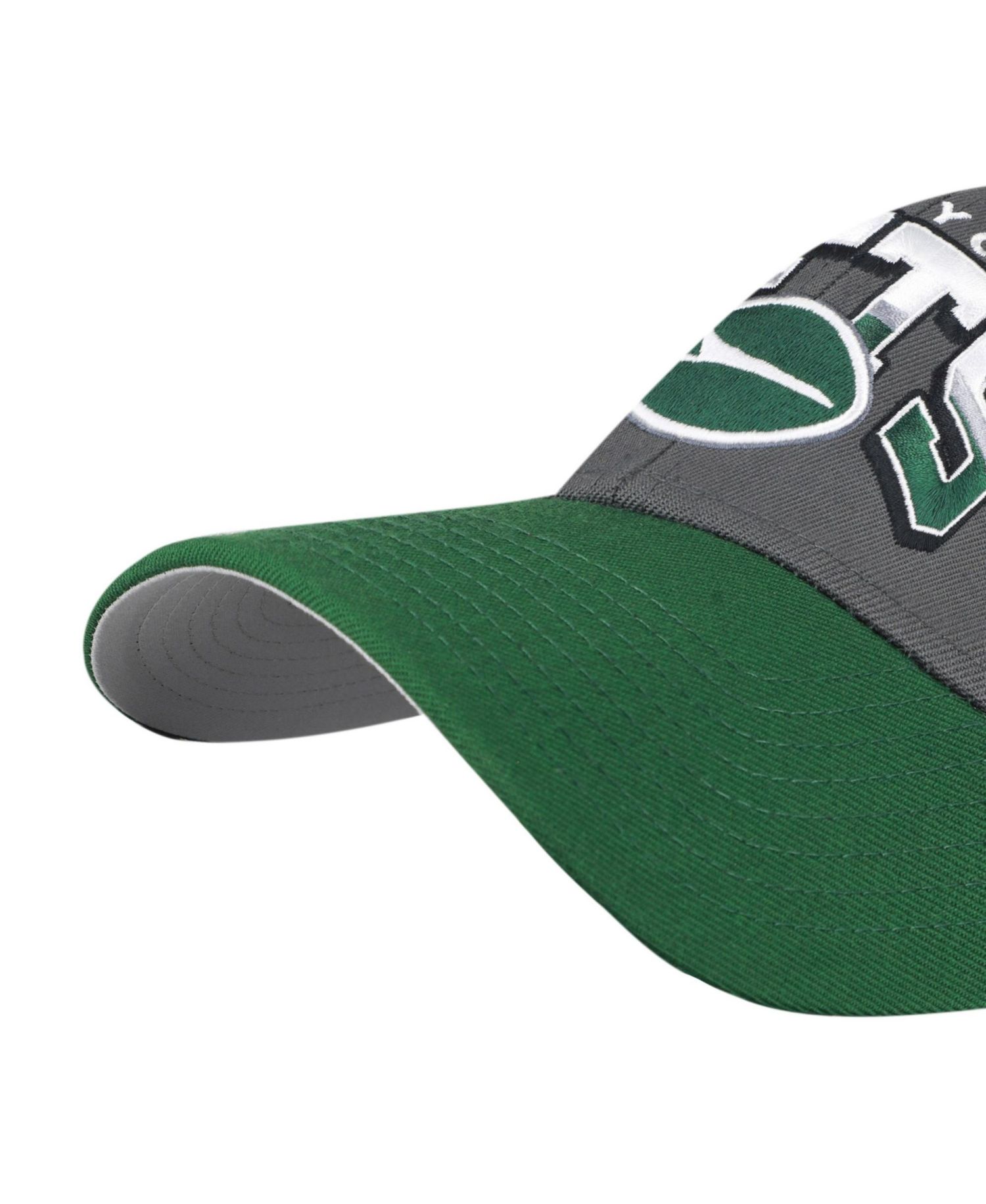 Men's '47 Charcoal New York Jets Split Block MVP Adjustable Hat