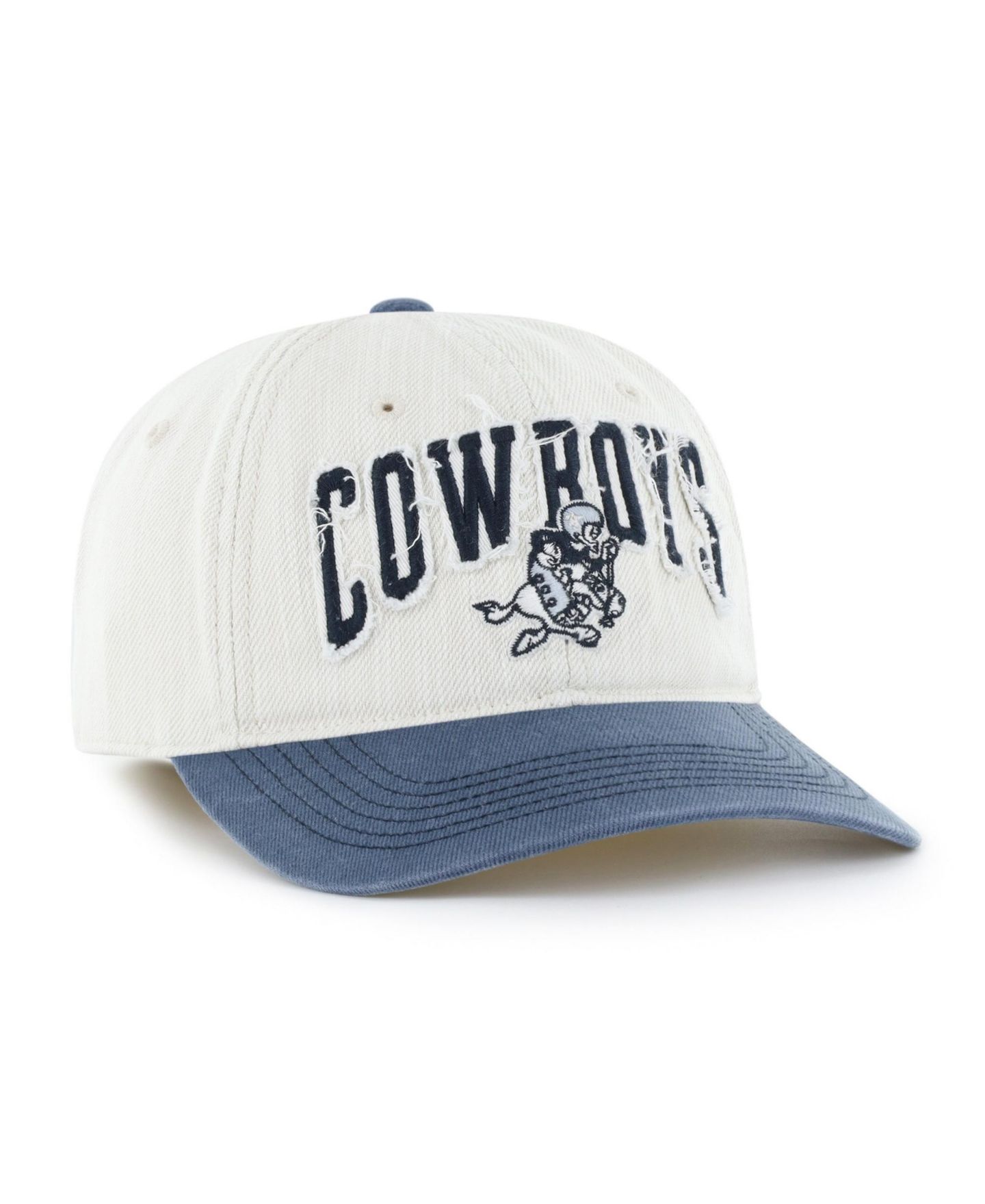 Мужская кепка '47 Brand Natural/Navy Dallas Cowboys Franchise Fitted Hat — фото 3