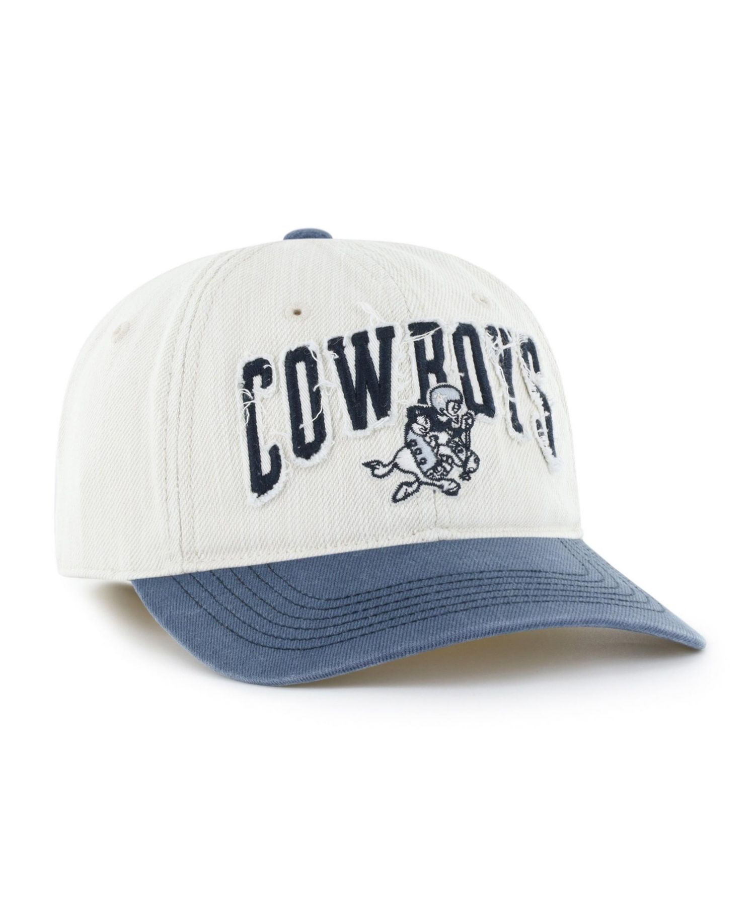 Men's '47 Natural/Navy Dallas Cowboys Franchise Fitted Hat