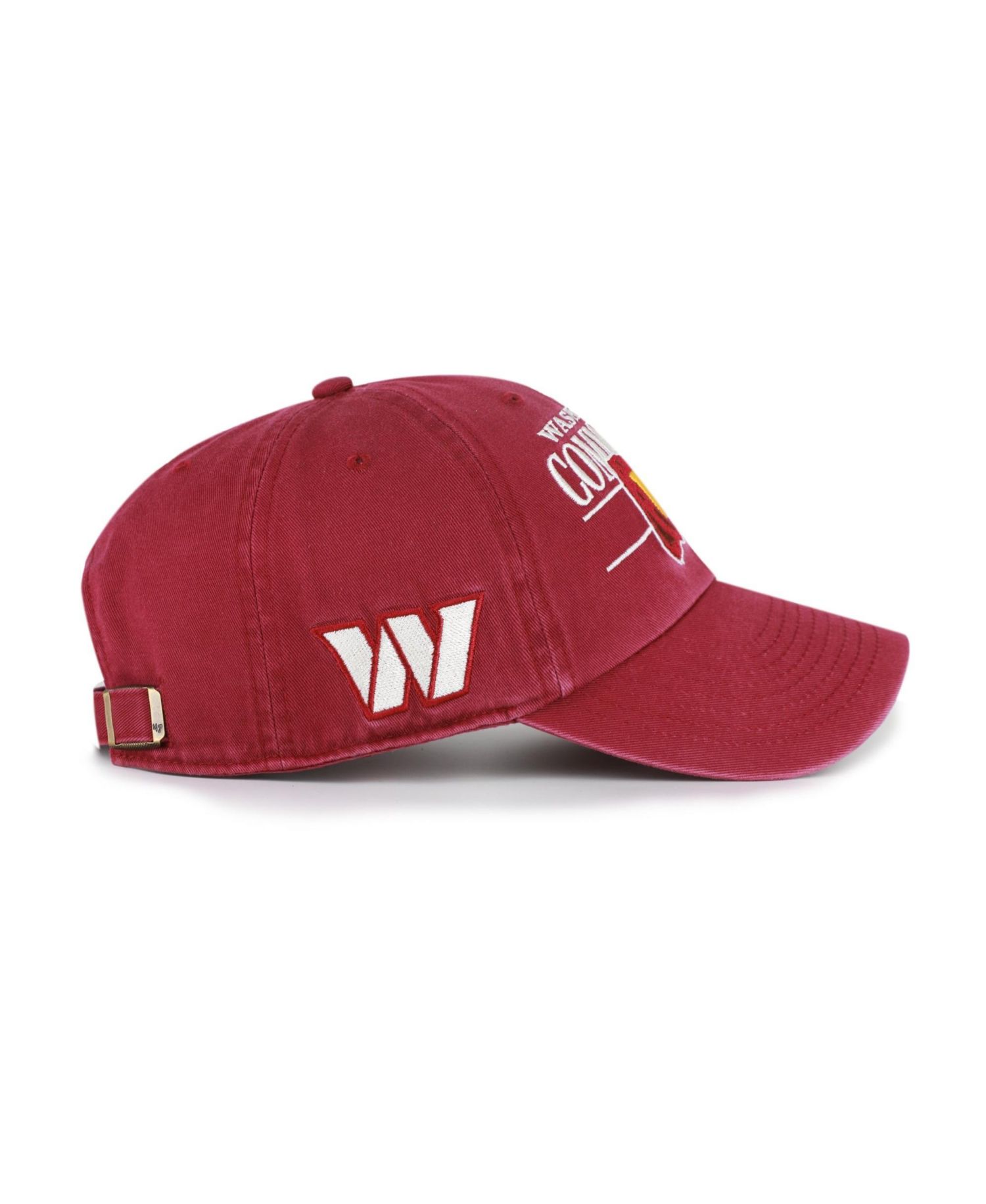 Men's '47 Burgundy Washington Commanders Throwback Graphic Clean Up Adjustable Hat