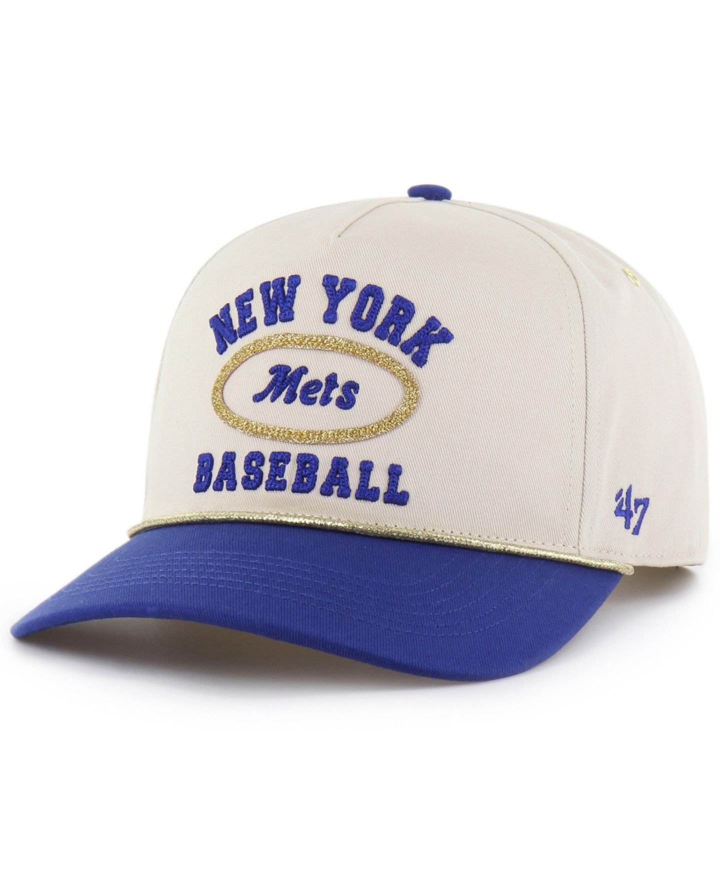 Женская кепка Stoney Clover Lane X '47 Natural New York Mets Glitter Rope Hitch Adjustable Hat — фото 2