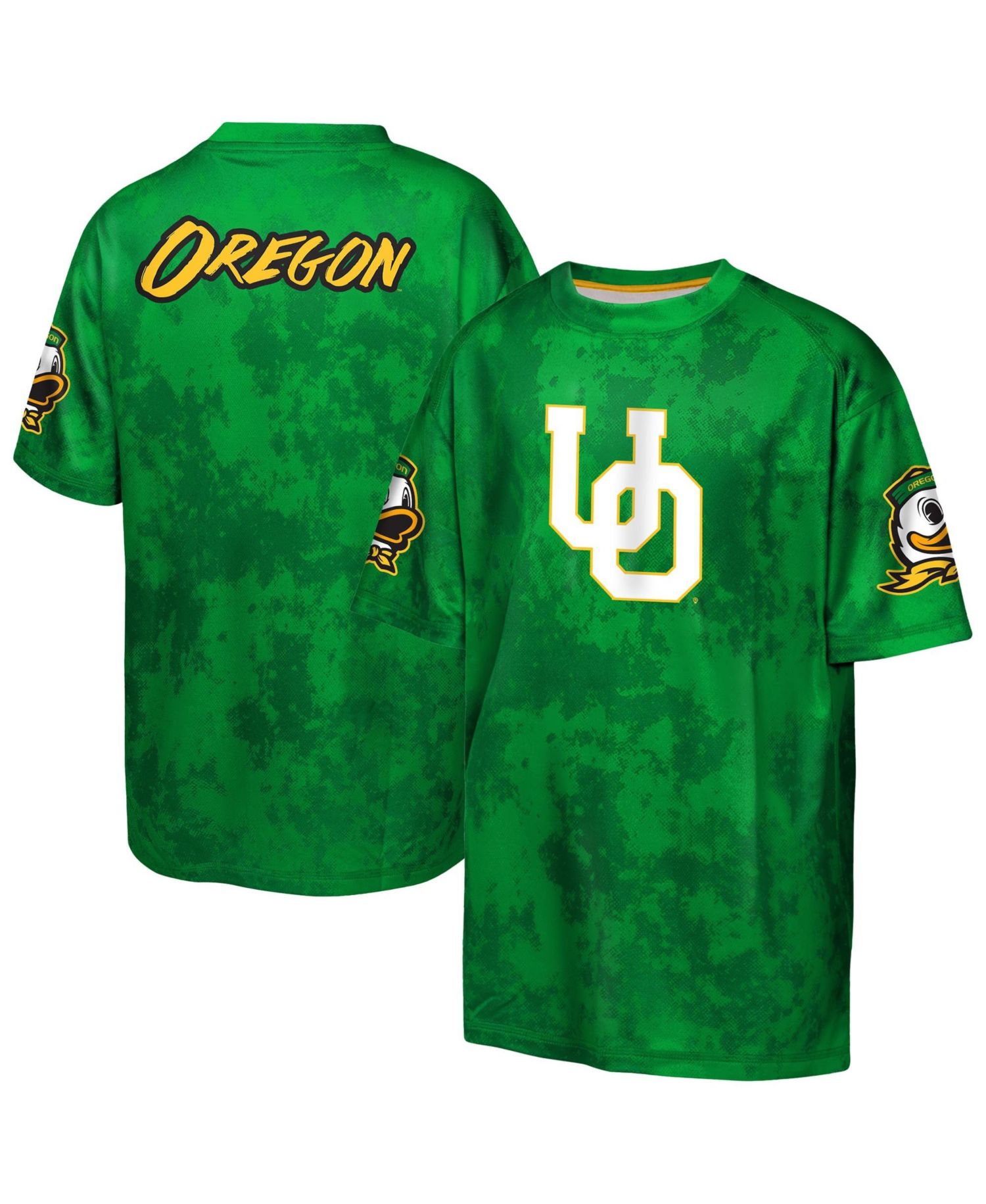 Big Boys and Girls Green Oregon Ducks Off-Side Sublimated T-Shirt