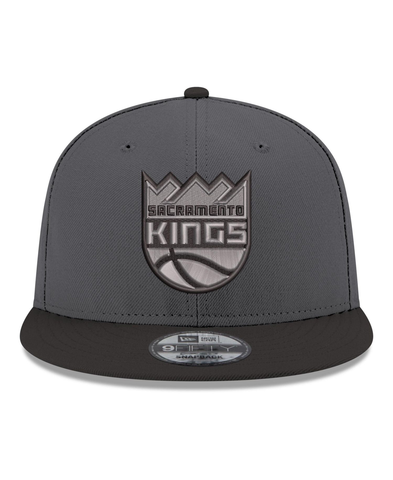 Men's Gray/Black Sacramento Kings Logo 2-Tone 9FIFTY Snapback Hat
