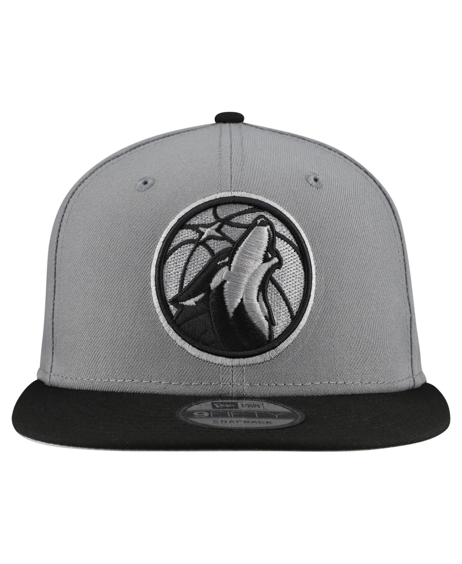 Men's Gray Minnesota Timberwolves Core Logo Storm Gray Two-Tone 9FIFTY Snapback Hat