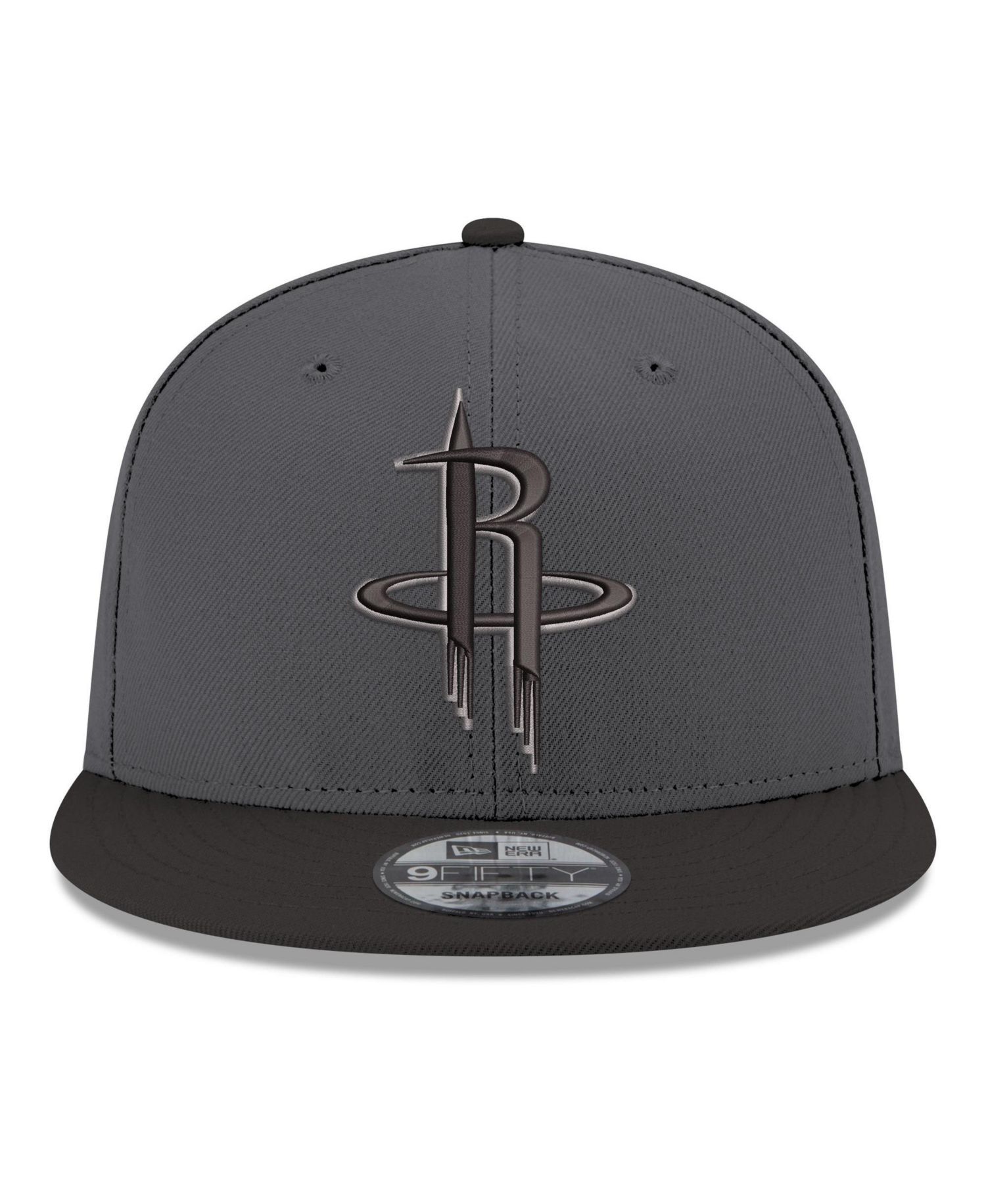 Men's Gray/Black Houston Rockets Logo 2-Tone 9FIFTY Snapback Hat