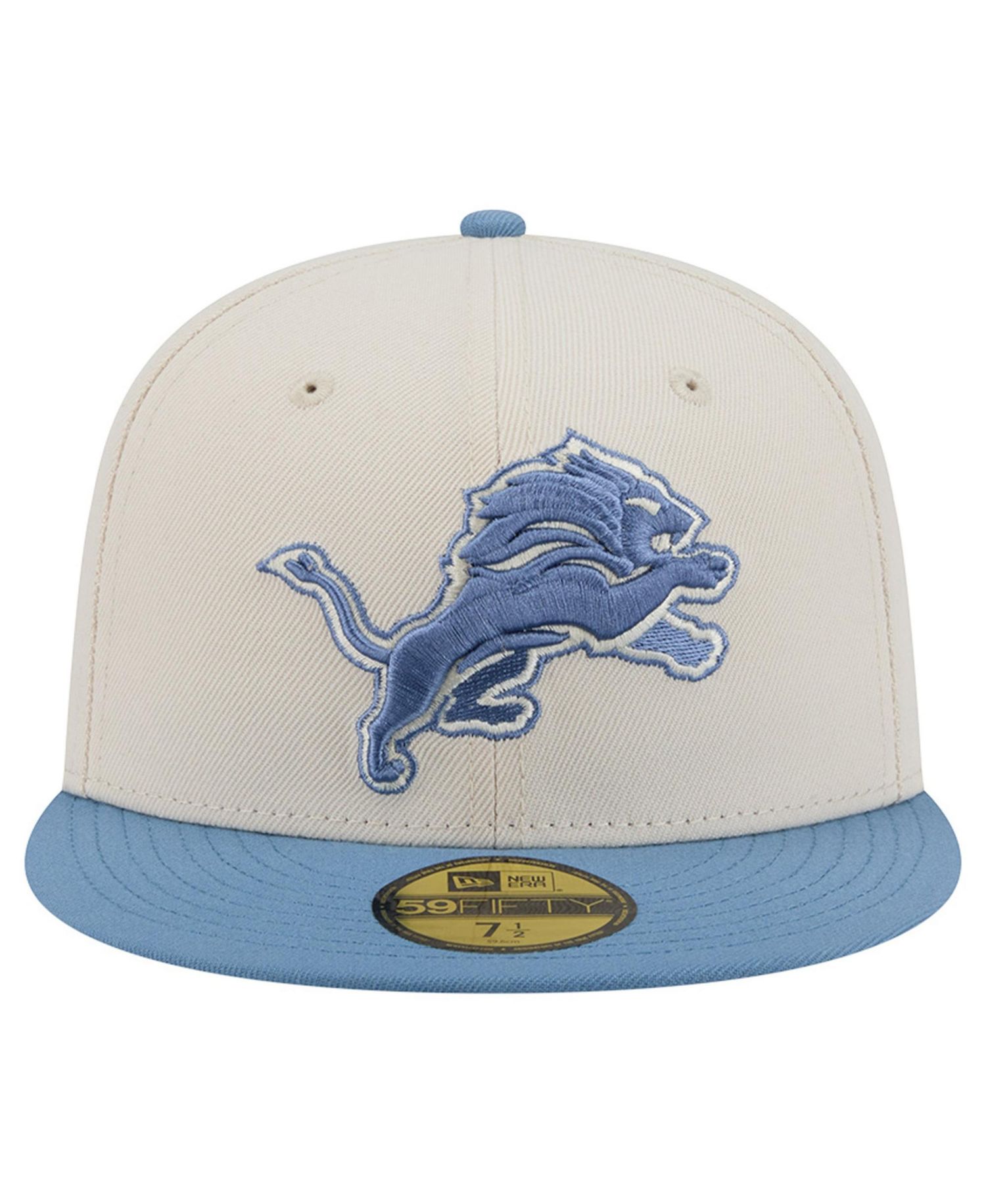 Men's Cream/Blue Detroit Lions Color Pack 59FIFTY Fitted Hat