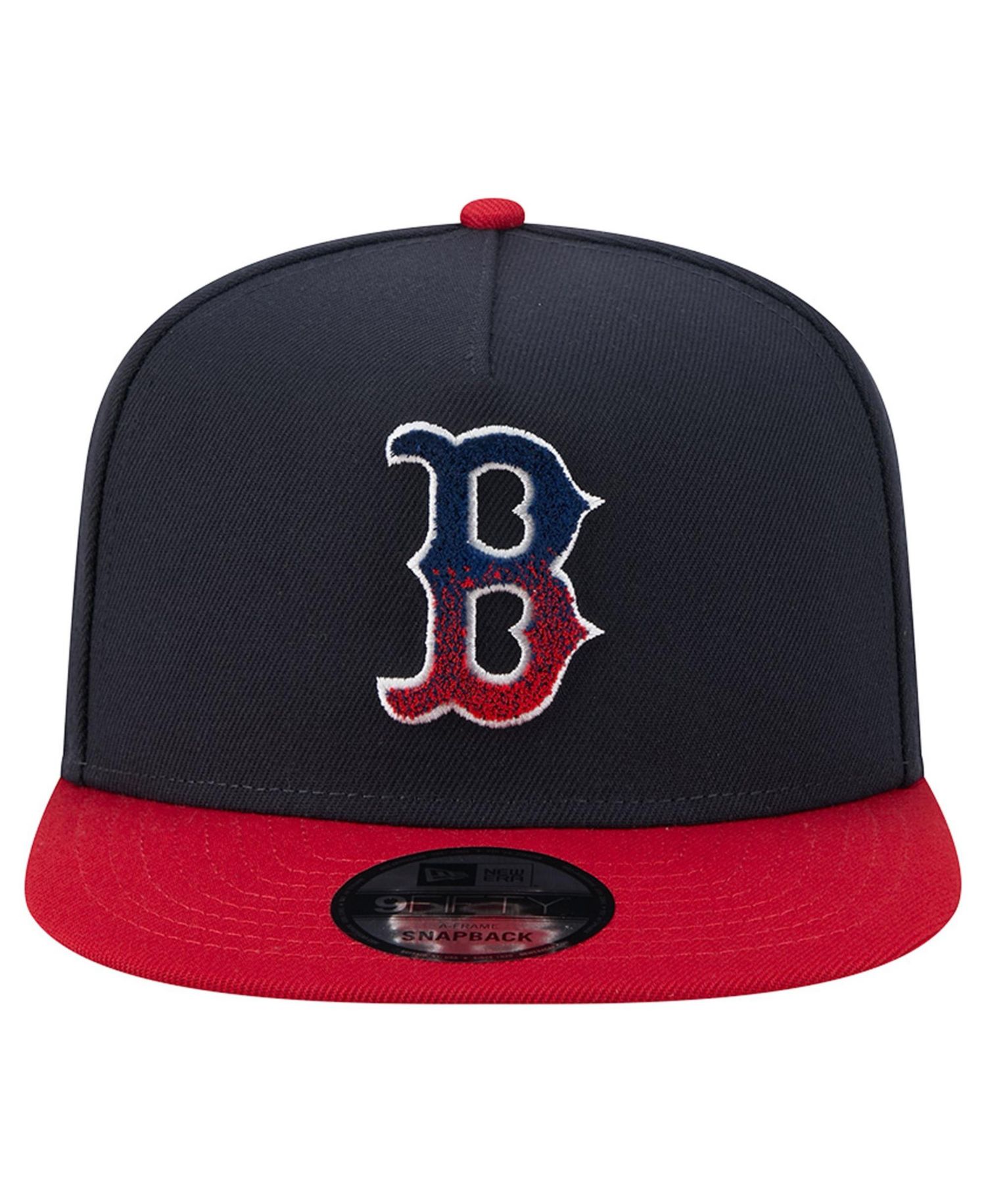 Men's Navy/Red Boston Red Sox Chenille Gradient A-Frame 9FIFTY Snapback Hat