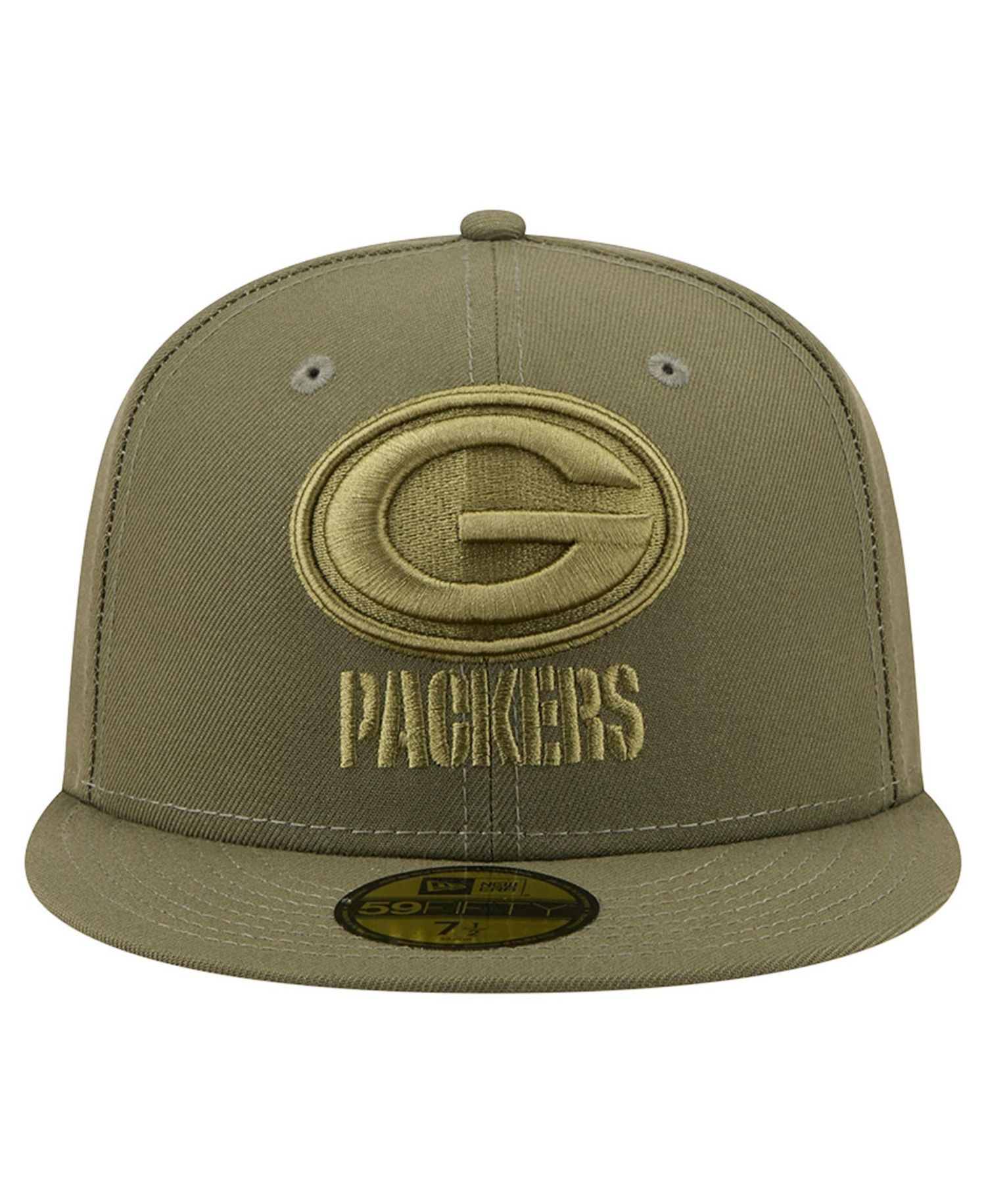 Men's Olive Green Bay Packers Color Pack 59FIFTY Fitted Hat