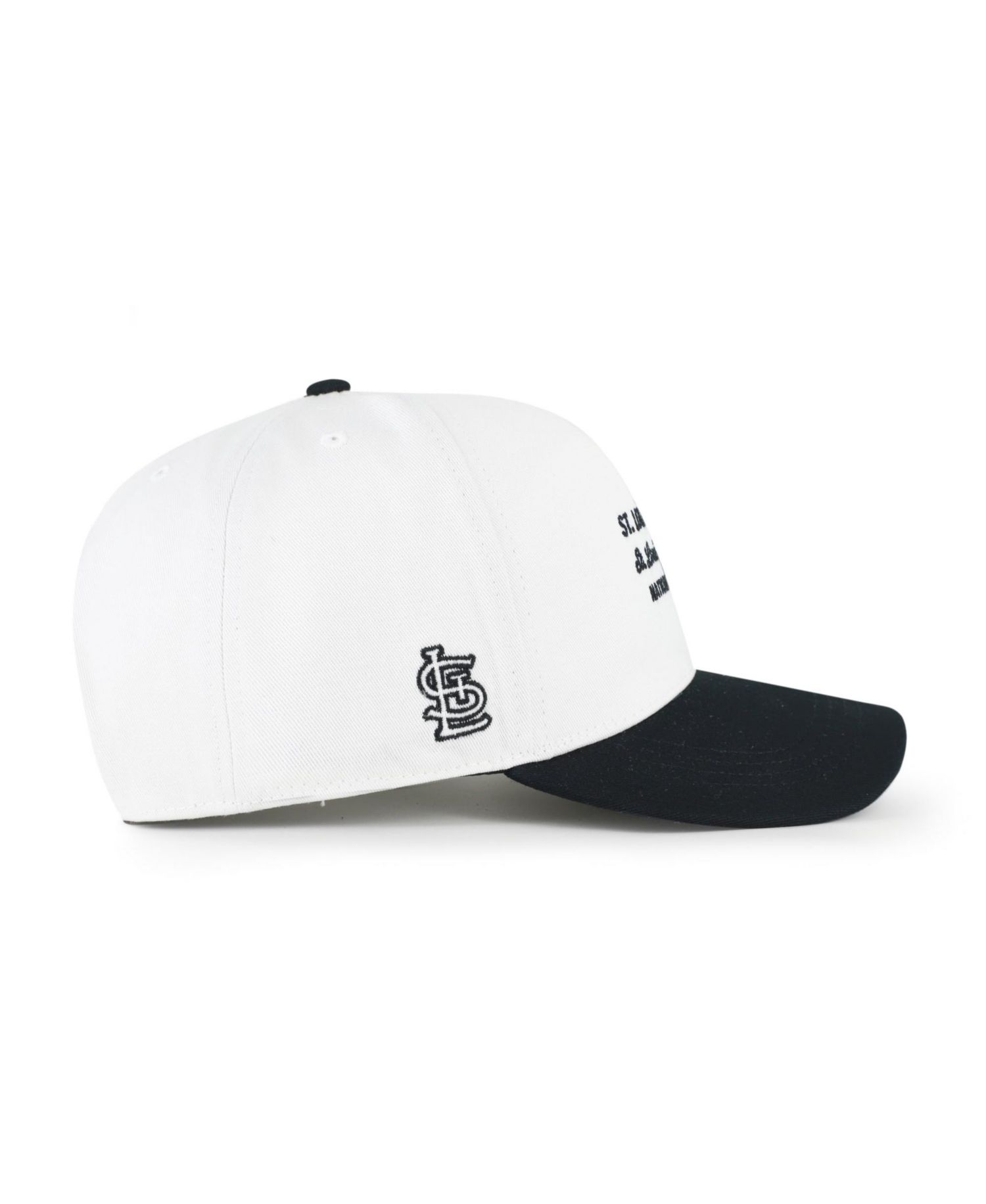 Men's '47 White/Black St. Louis Cardinals Contemporary Two-Tone Hitch Adjustable Hat