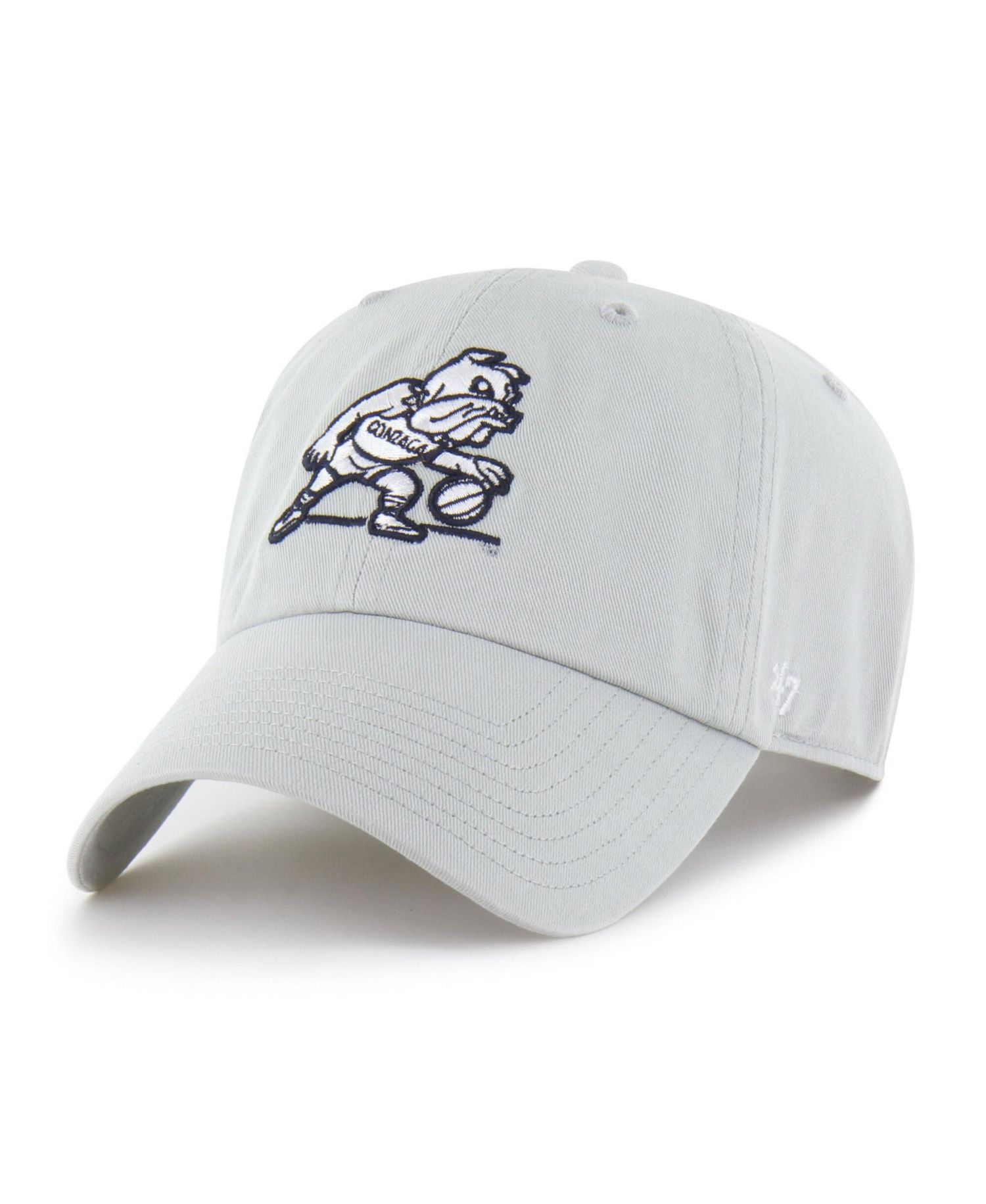 Men's '47 Gray Gonzaga Bulldogs Vault Clean Up Adjustable Hat