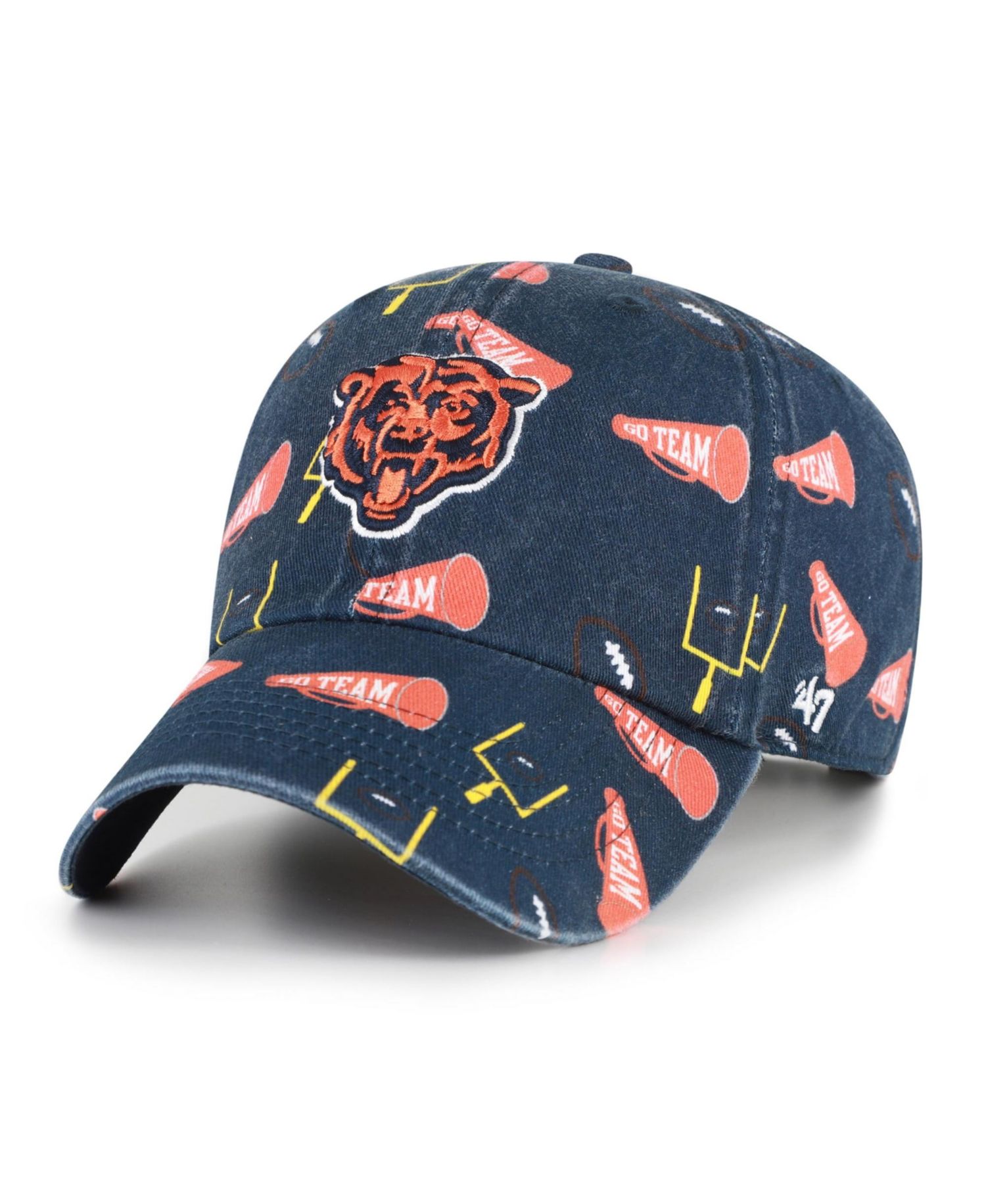 Big Boys and Girls '47 Navy Chicago Bears Stomping Ground Clean Up Adjustable Hat