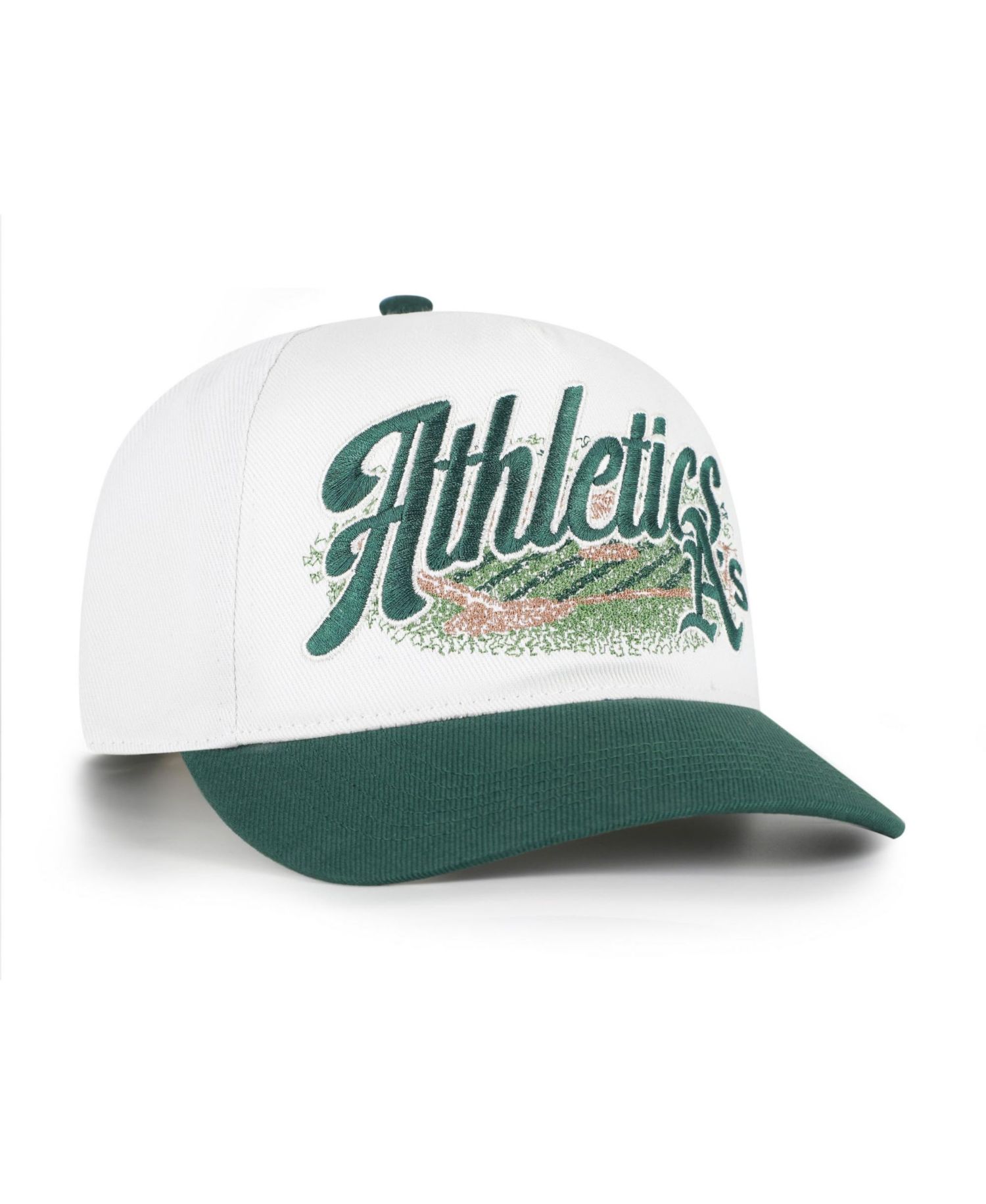 Men's '47 White/Green Athletics Enfield Hitch Adjustable Hat