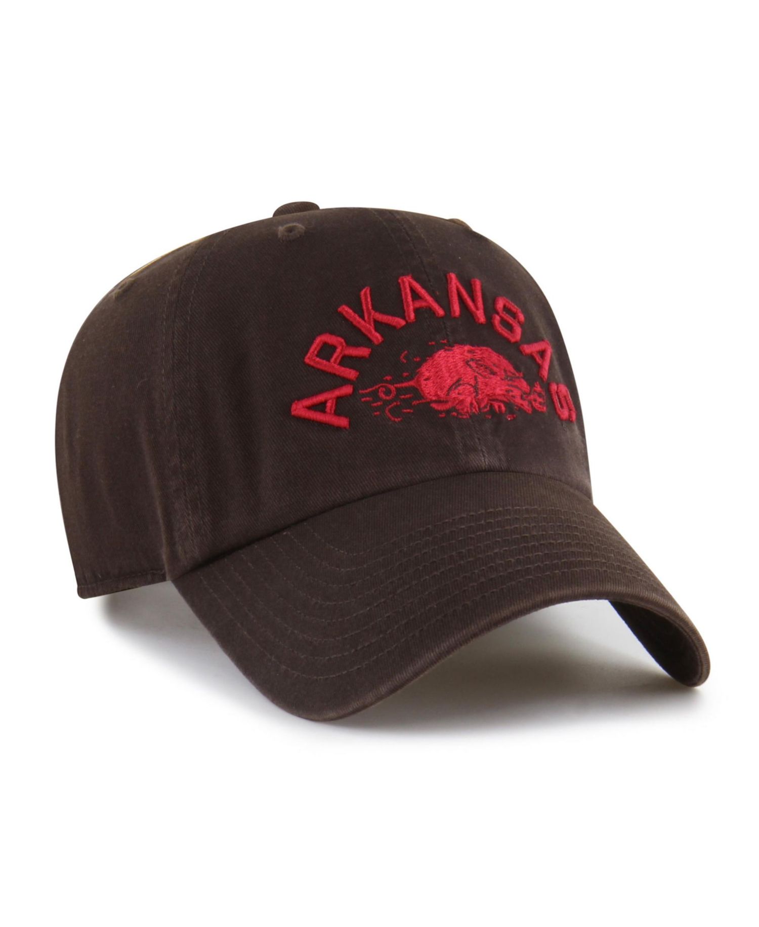 Men's '47 Brown Arkansas Razorbacks Vault Clean Up Adjustable Hat