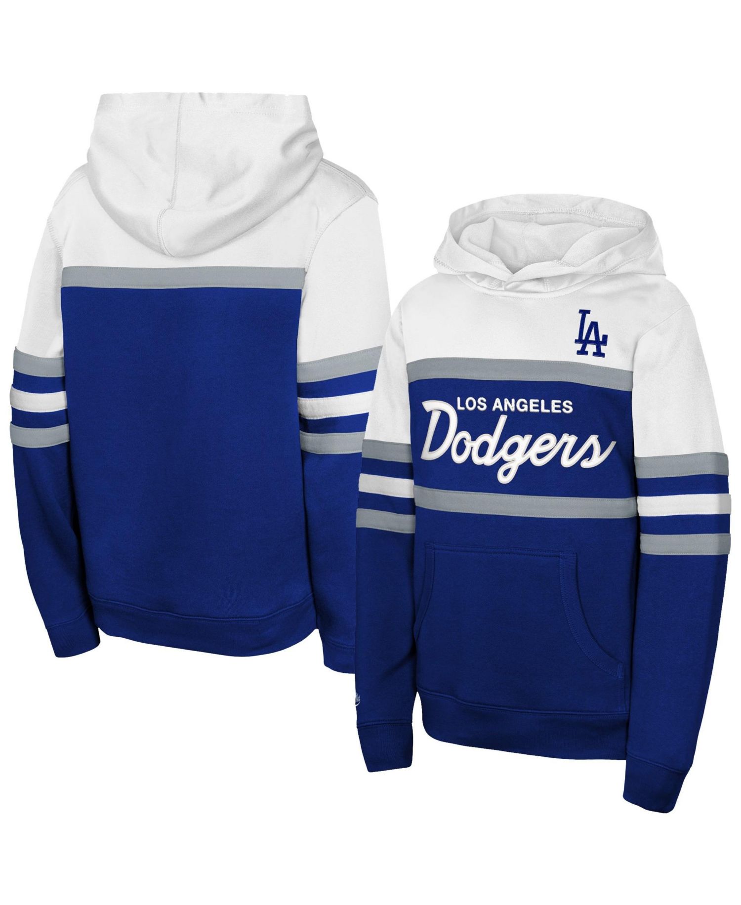 Big Boys and Girls Royal Los Angeles Dodgers Head Coach Hoodie
