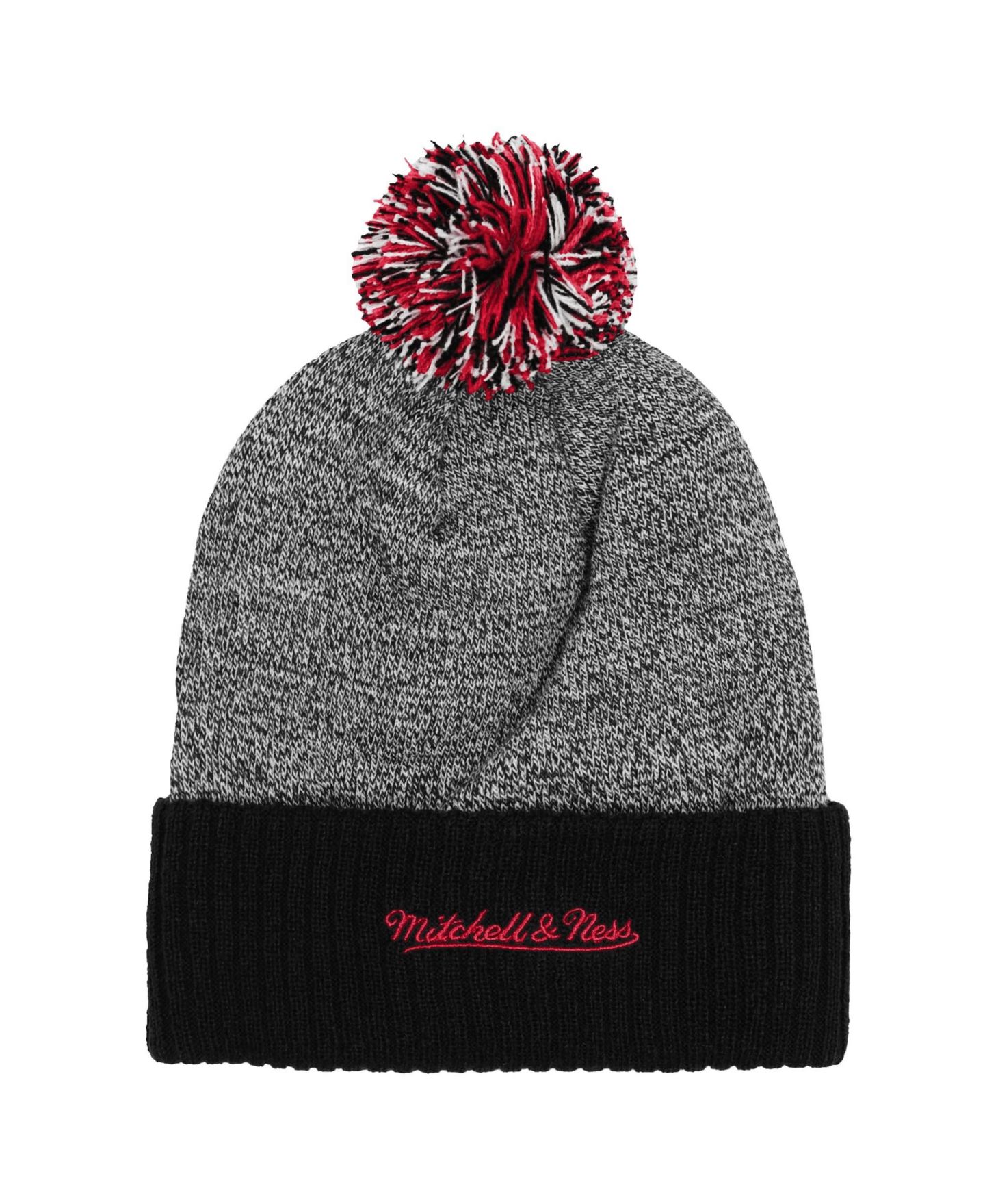 Детские шапки Mitchell & Ness Big Boys and Girls Ohio State Buckeyes Cuffed Knit Mascot Beanie — фото 2