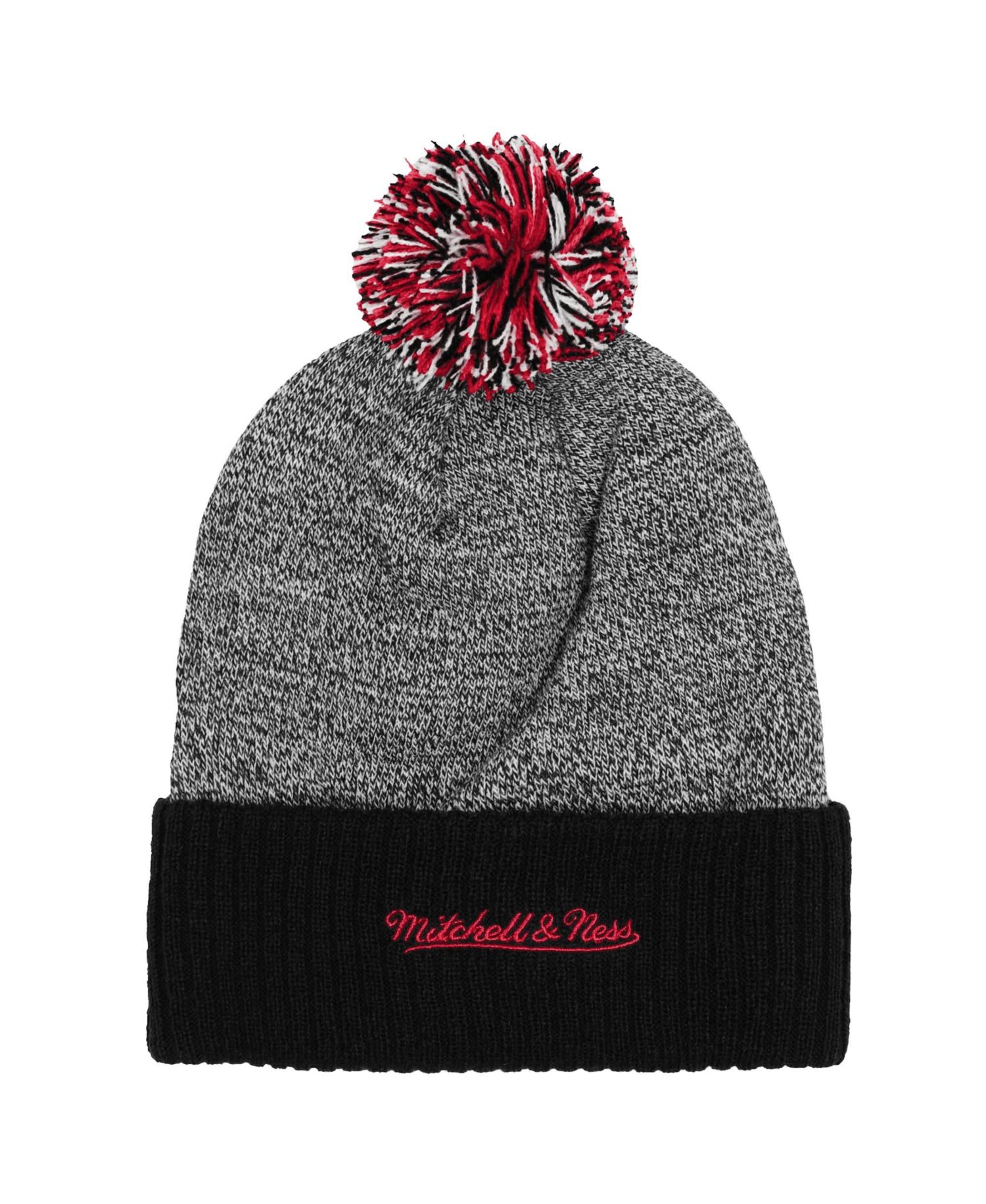 Big Boys and Girls Black Ohio State Buckeyes Mascot Cuffed Knit Hat with Pom