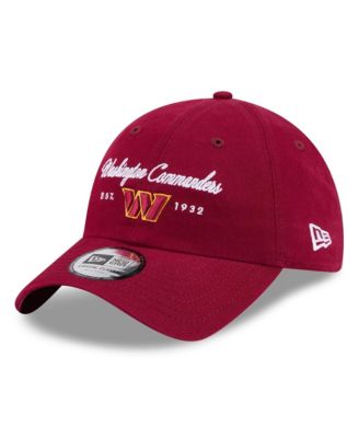 Women's Burgundy Washington Commanders Script Casual Classic Adjustable Hat
