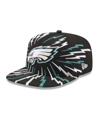 Big Boys and Girls Black Philadelphia Eagles Bolt A-Frame 9FIFTY Snapback Hat