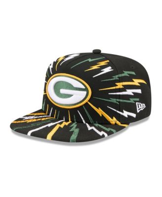 Big Boys and Girls Black Green Bay Packers Bolt A-Frame 9FIFTY Snapback Hat