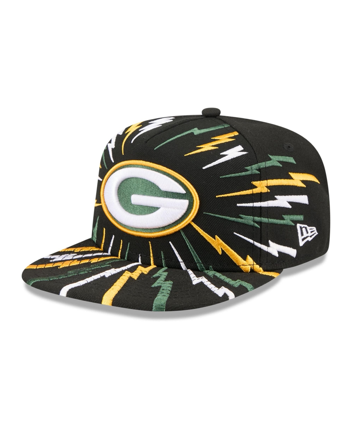 New Era Big Boys and Girls Green Bay Packers Bolt Snapback Baseball Cap - Black