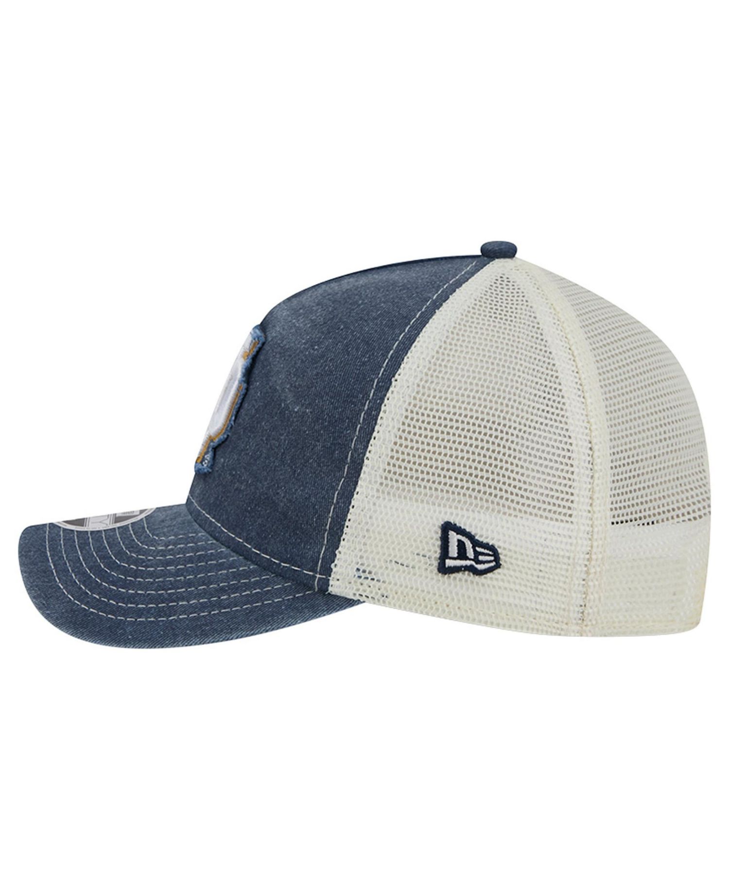 Big Boys and Girls Navy Notre Dame Fighting Irish Retro A-Frame Adjustable Trucker Hat