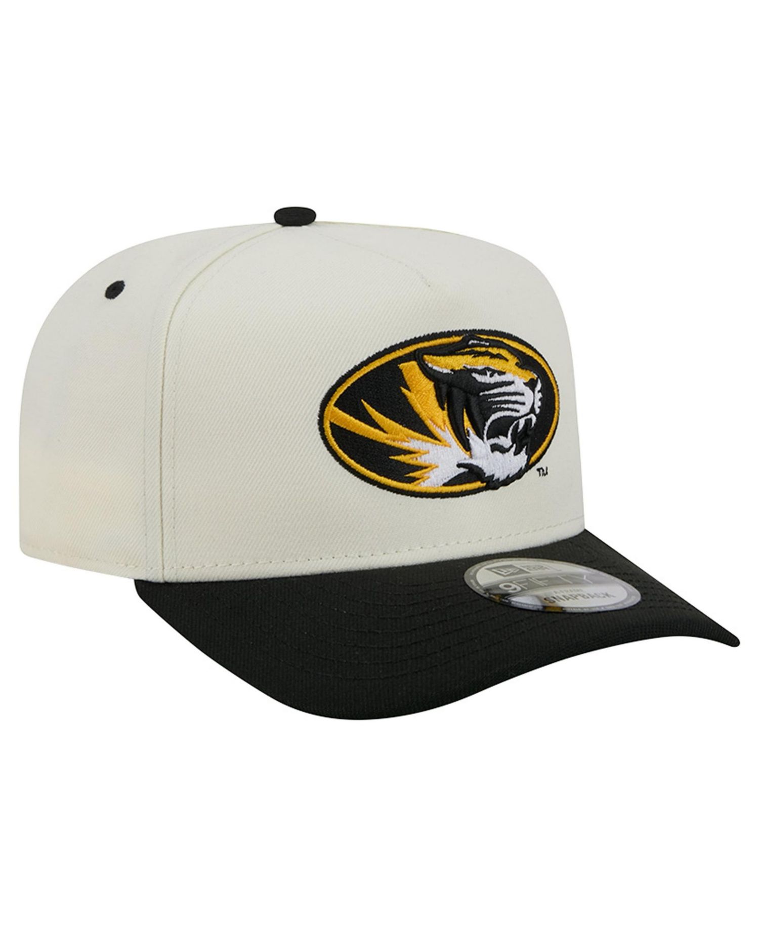 Men's and Women's White/Black Missouri Tigers A-Frame 9FIFTY Snapback Hat