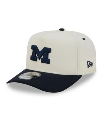 Men's and Women's White/Navy Michigan Wolverines A-Frame 9FIFTY Snapback Hat