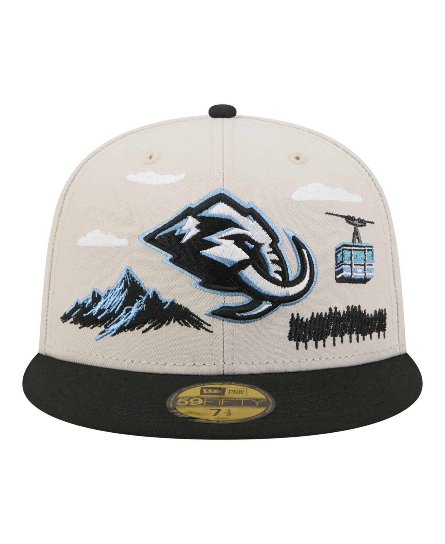 Men's Tan/Black Utah Mammoth Localized City Icon 59FIFTY Fitted Hat