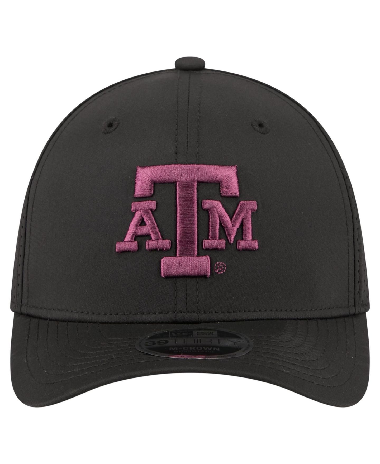 Мужской головной убор New Era Black Texas A M Aggies 39THIRTY M-Crown Stretch Hat — фото 2