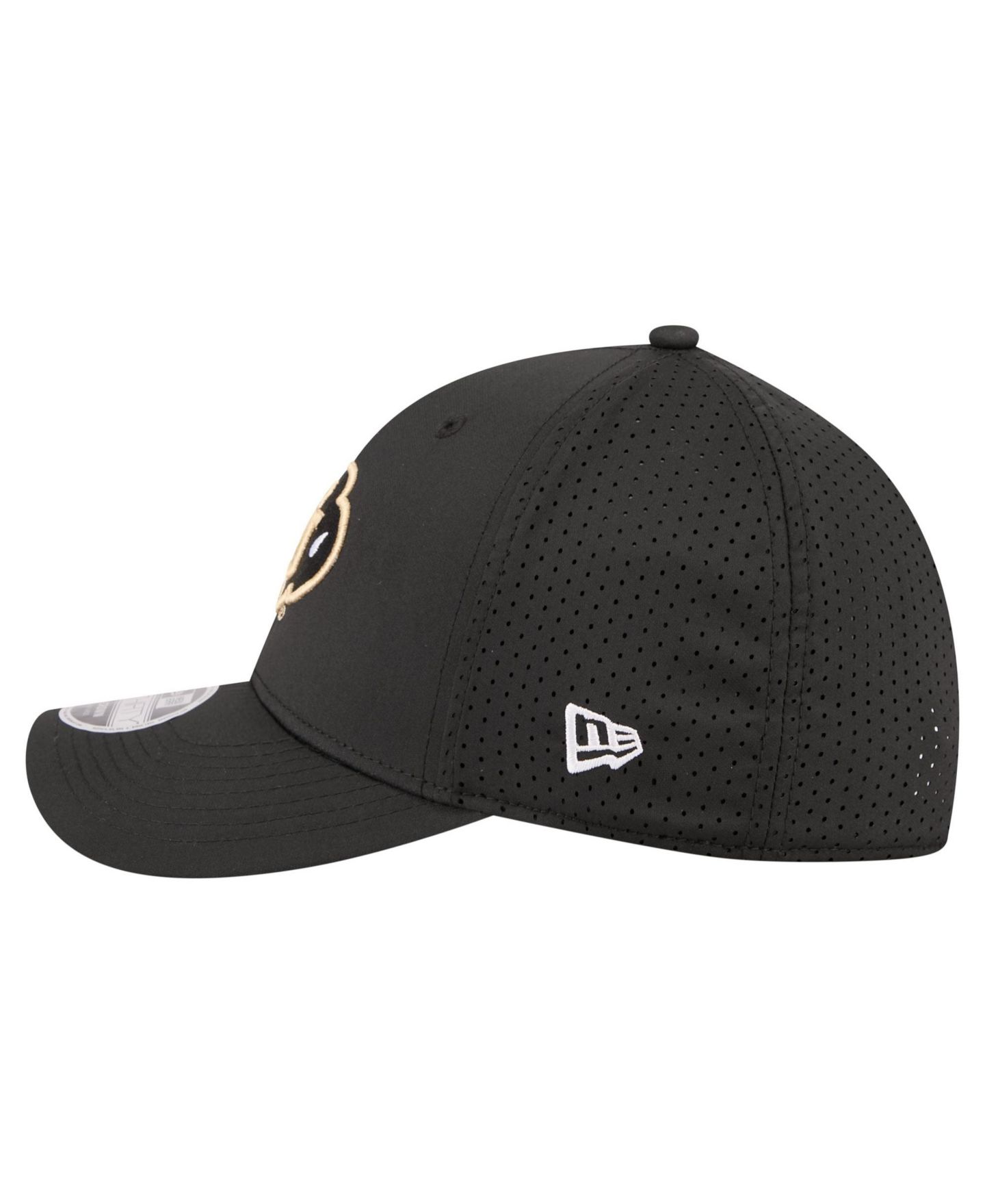 Мужской головной убор New Era Black Colorado Buffaloes 39THIRTY M-Crown Stretch Hat — фото 7