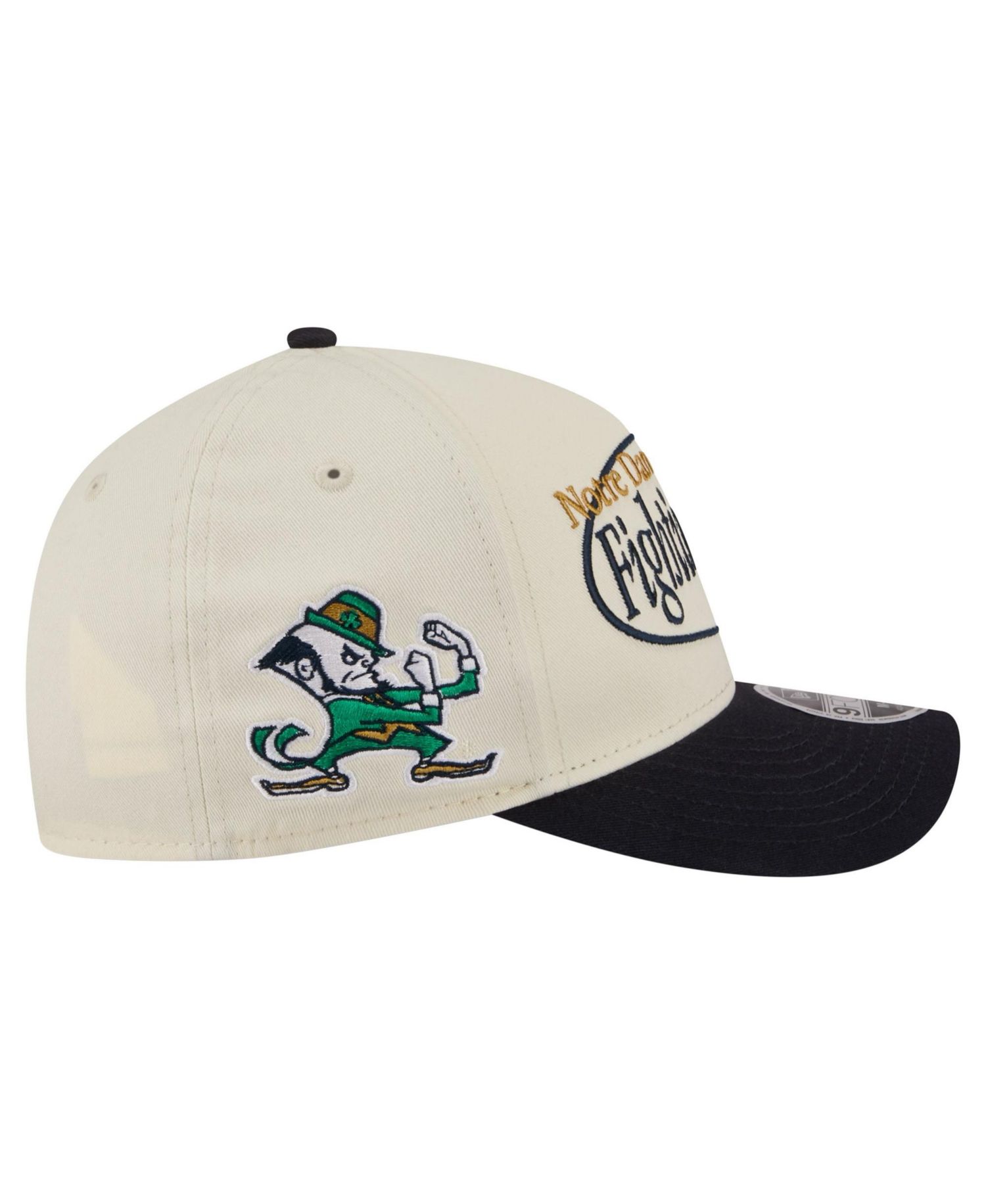 Men's Natural/Navy Notre Dame Fighting Irish Prepster 9FORTY M-Crown Adjustable Hat
