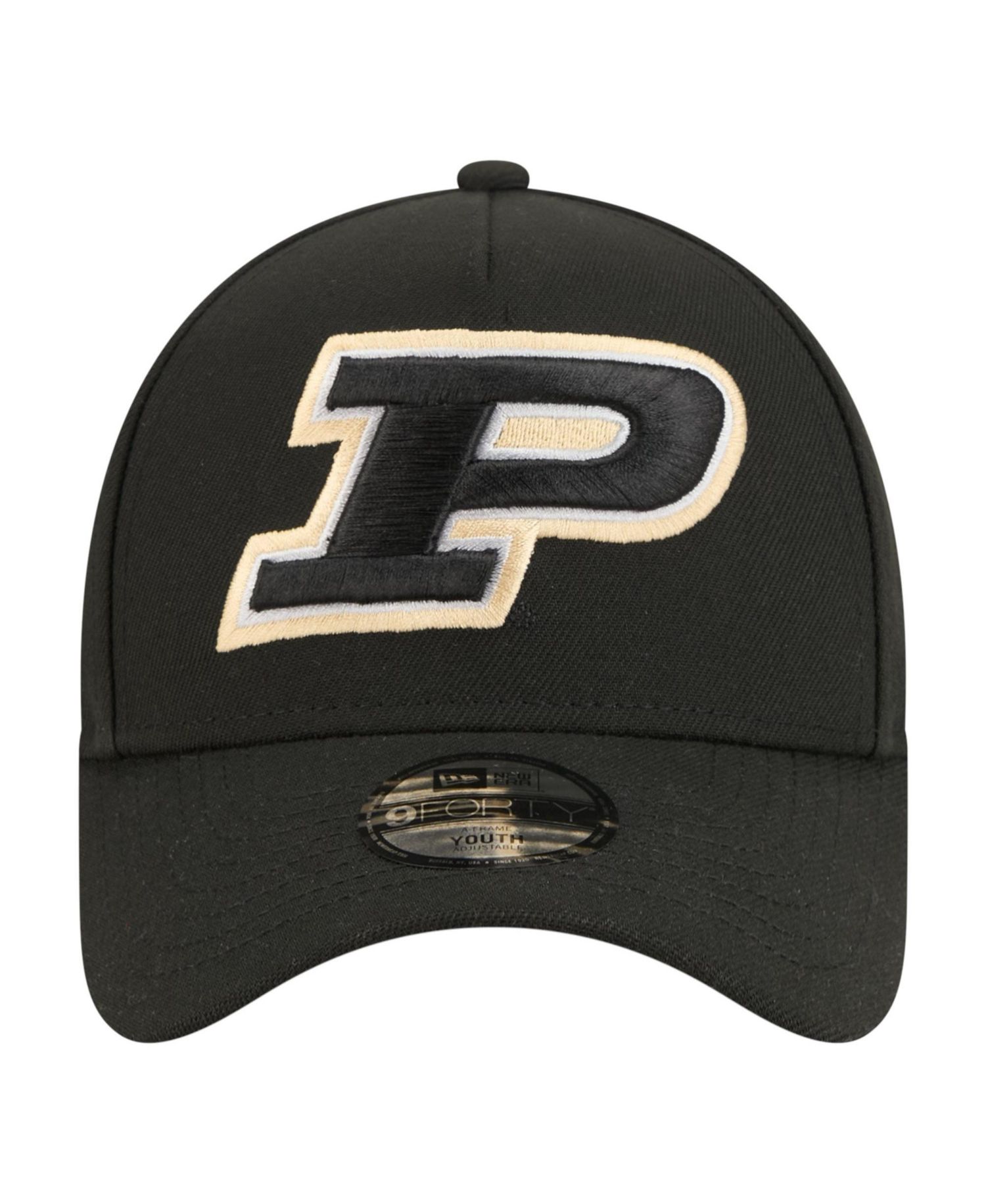 Big Boys and Girls Black Purdue Boilermakers 9FORTY A-Frame Adjustable Hat
