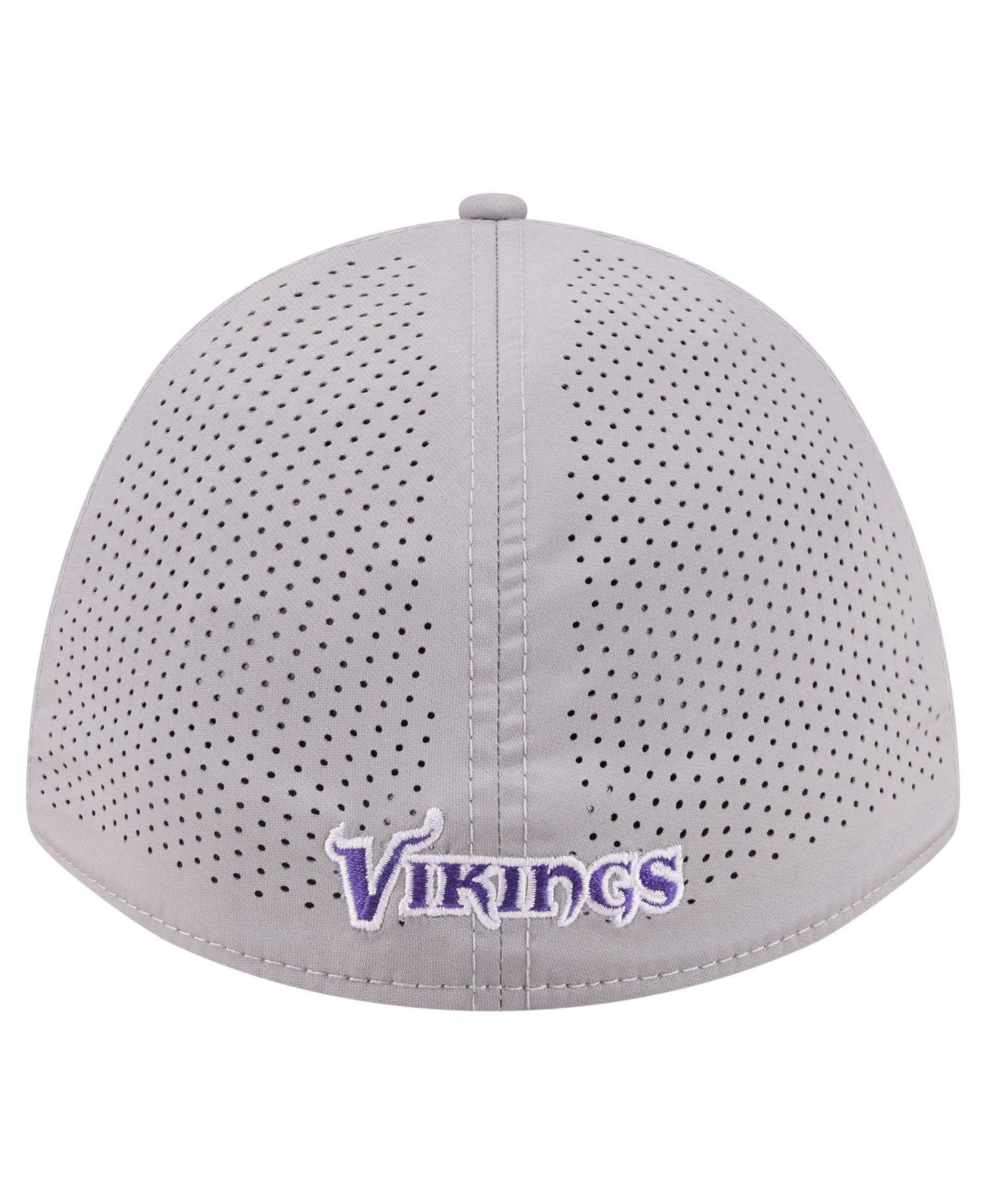 Men's Gray Minnesota Vikings 39THIRTY M-Crown Stretch Hat